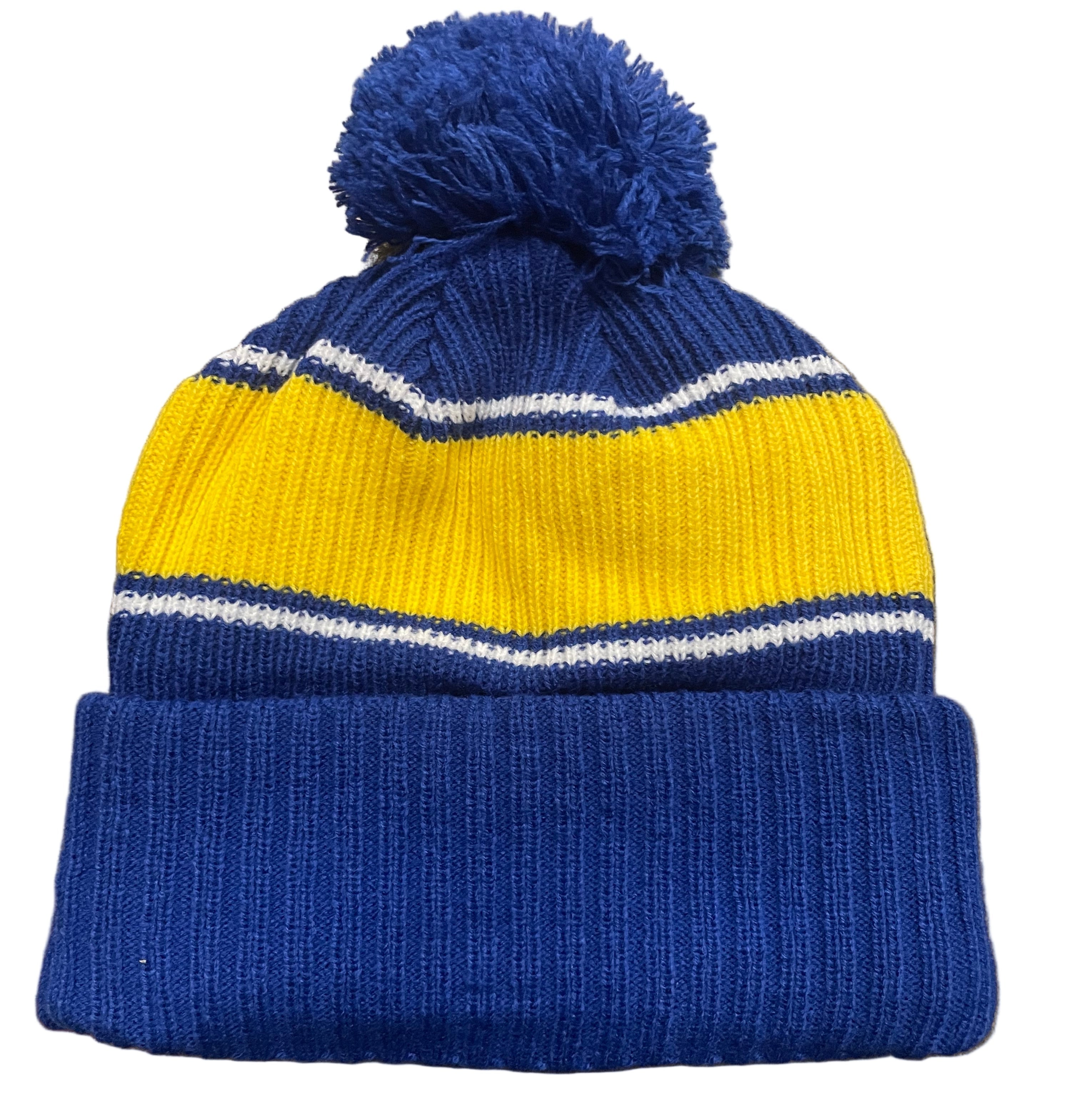 New Era Golden State Warriors Bold Cuffed Knit With Pom