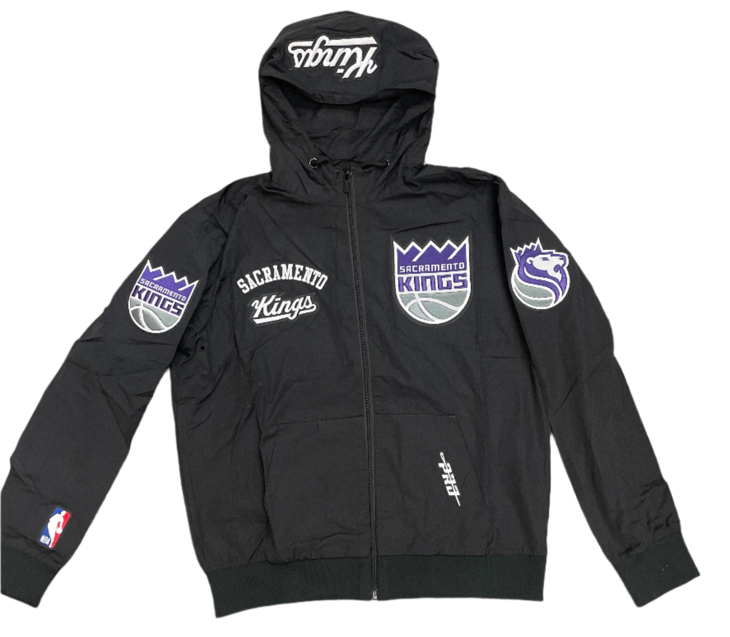 PRO STANDARD SACRAMENTO KINGS CLASSIC WIND SUIT MEN'S WOVEN FULL ZIP PULLOVER HOODIE