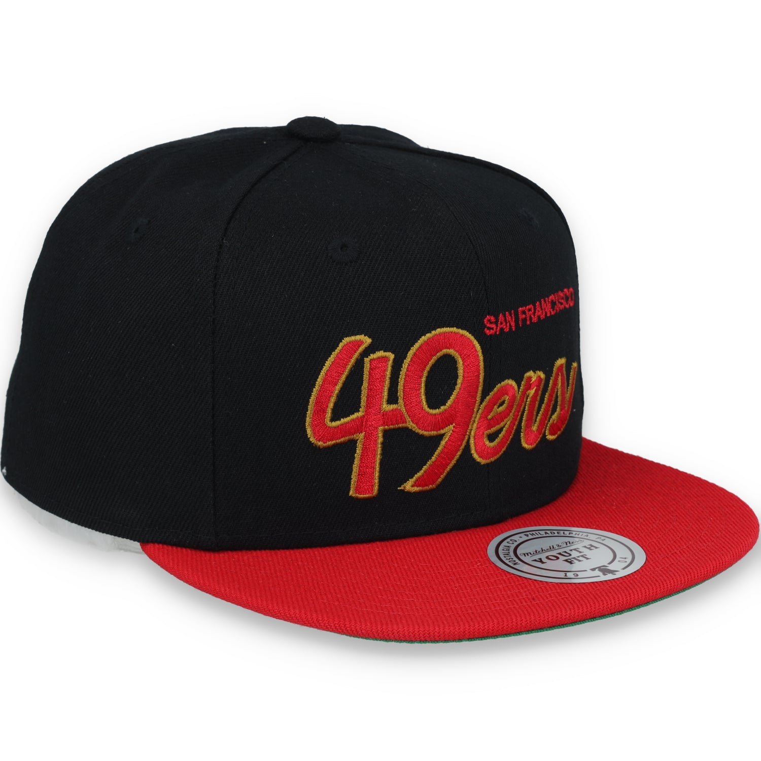 Mitchell & Ness Youth San Francisco 49ers Script Snapback Hat