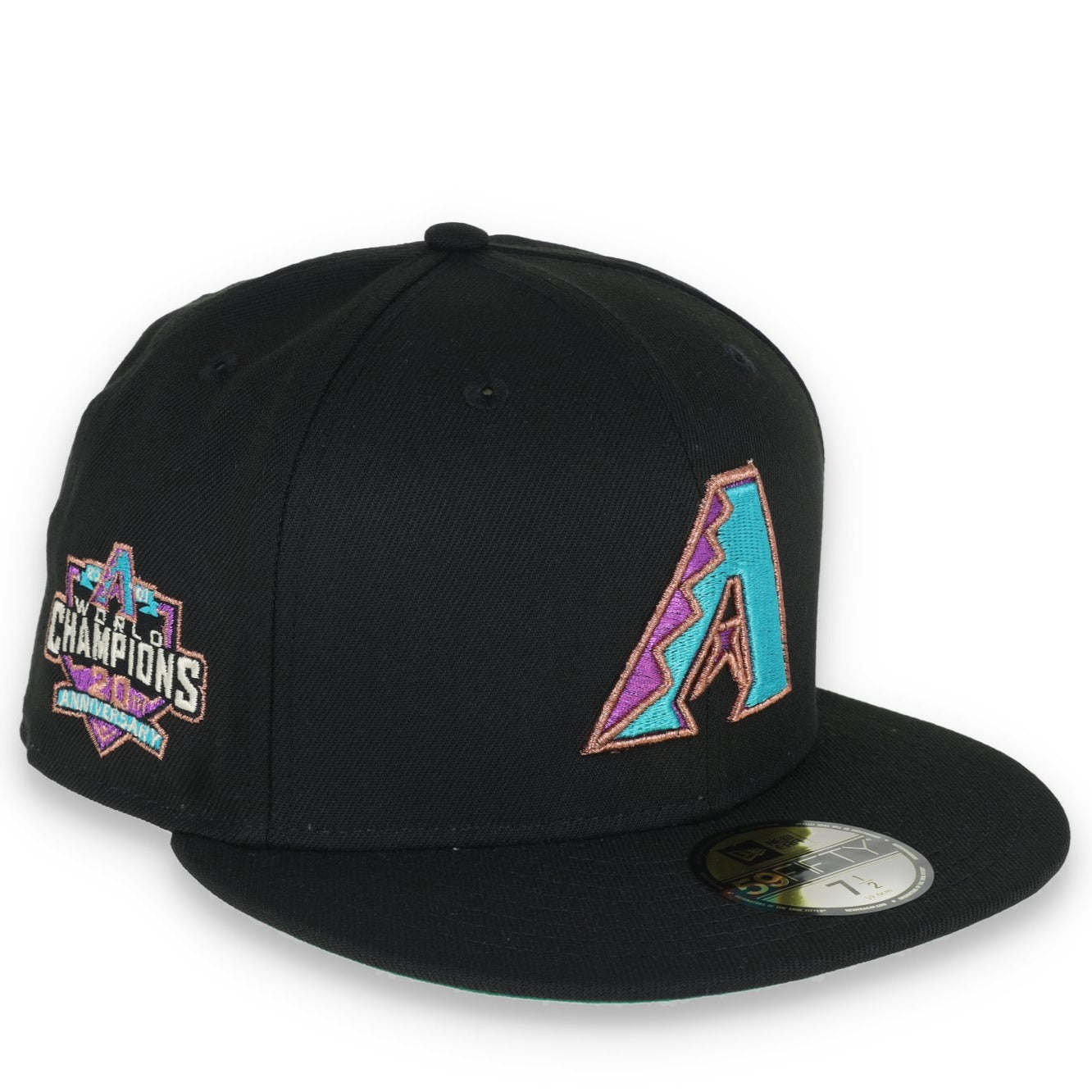 New Era Arizona Diamondbacks 20th Anniversary A Metallic Logo 59fifty Fitted-Black