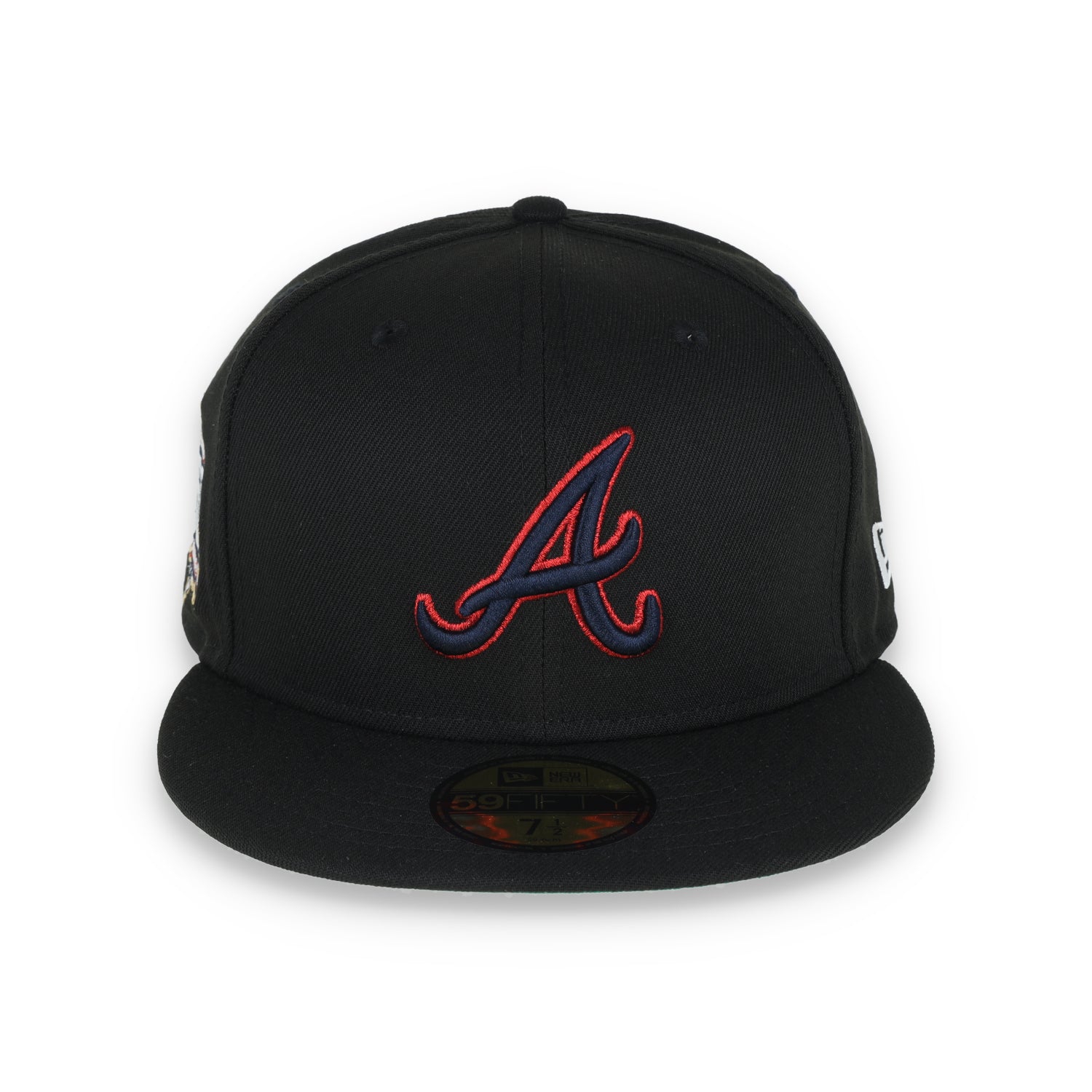 New Era Atlanta Braves Metallic Logo 150 Anniversary Side Patch 59FIFTY Fitted - Black