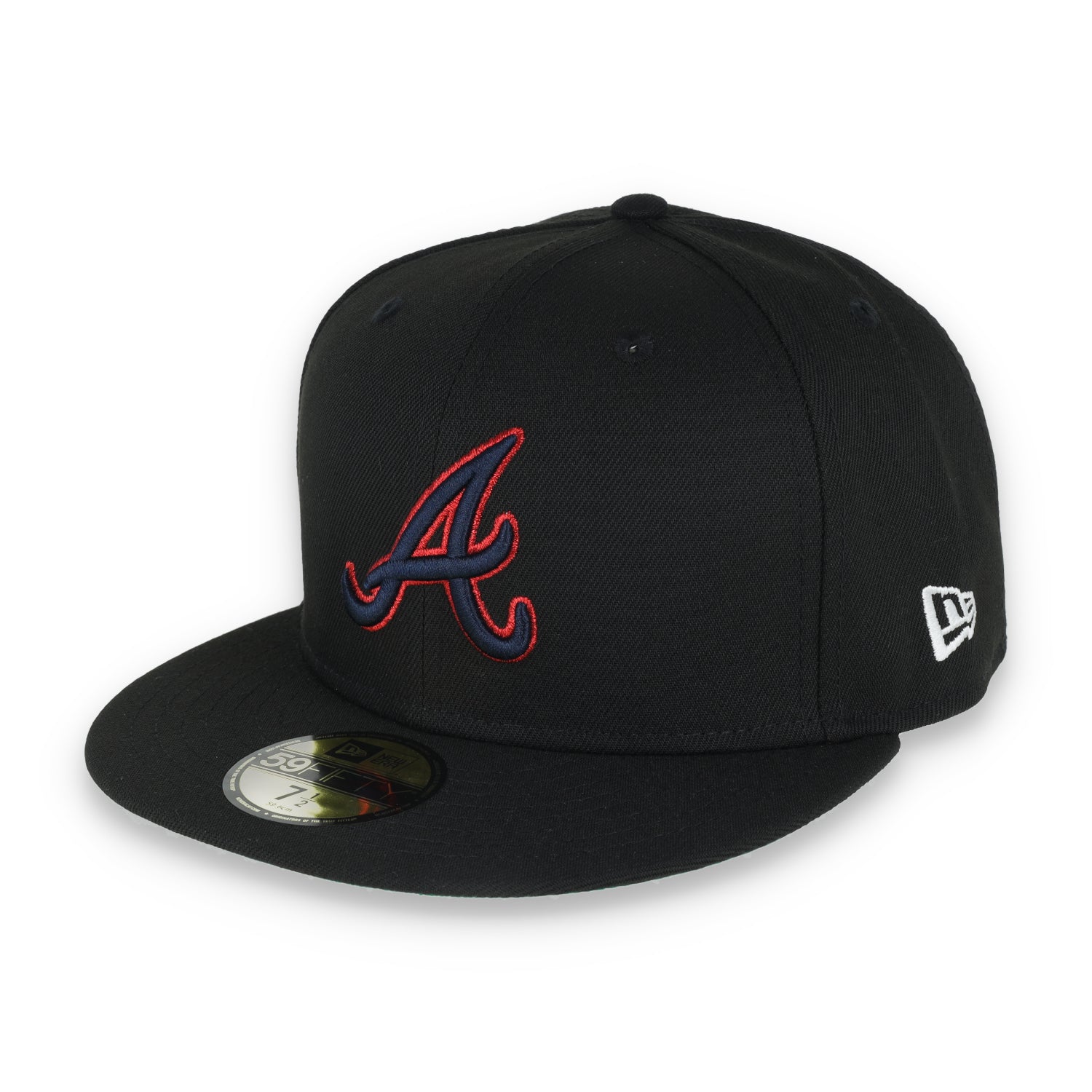 New Era Atlanta Braves Metallic Logo 150 Anniversary Side Patch 59FIFTY Fitted - Black