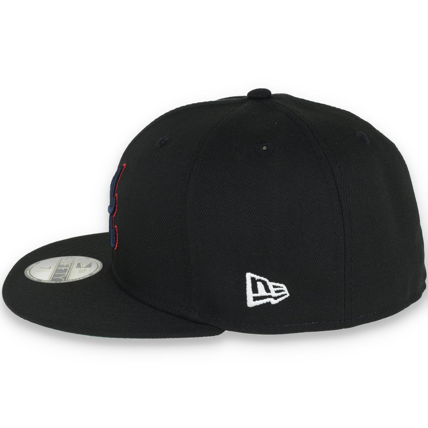 New Era Atlanta Braves Metallic Logo 150 Anniversary Side Patch 59FIFTY Fitted - Black