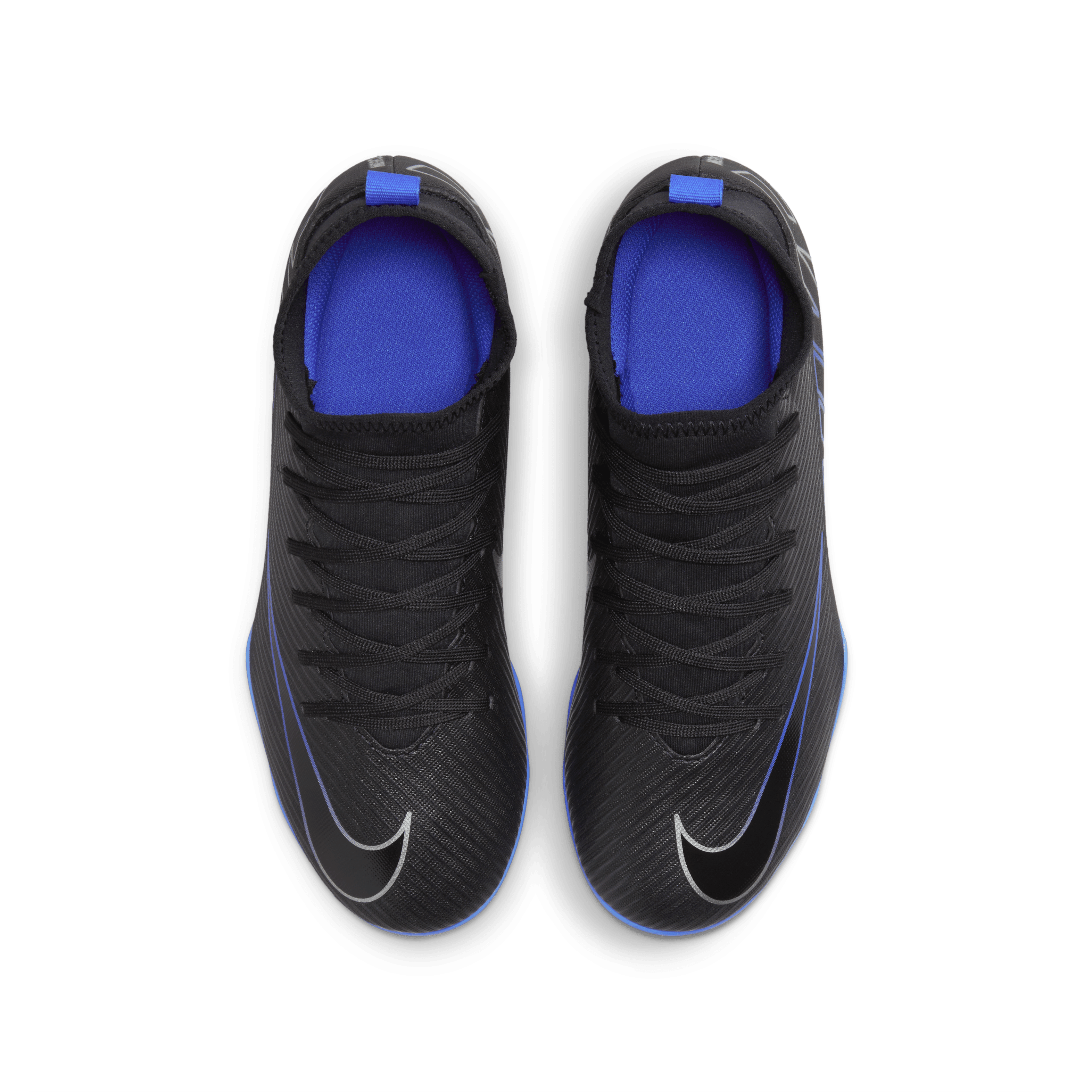 Nike Jr. Mercurial Superfly 9 Club FG/MG-Black/Chrome-Hyper Royal