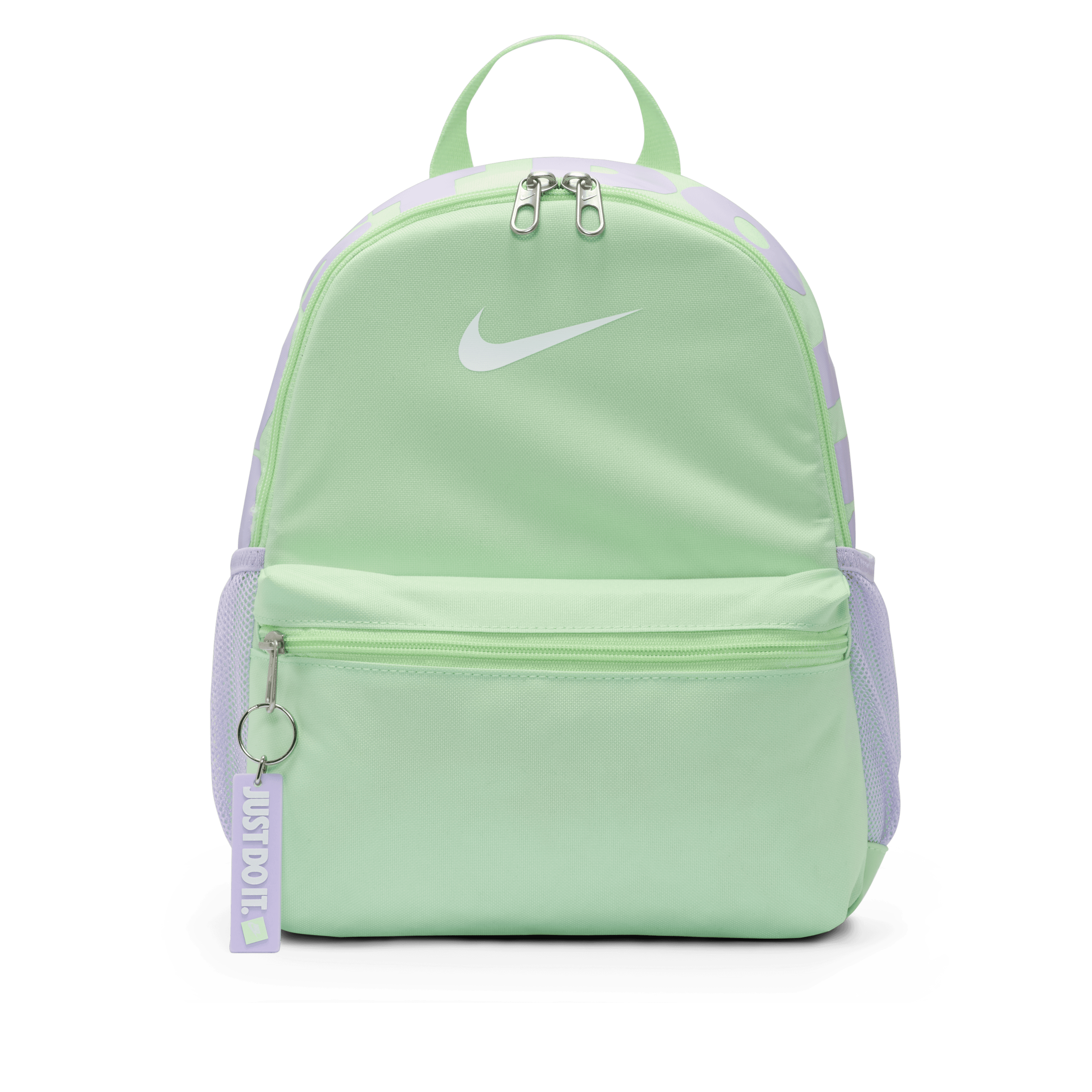 Nike Kids Brasilia JDI Mini Backpack-Apor Green/Lilac Bloom/White