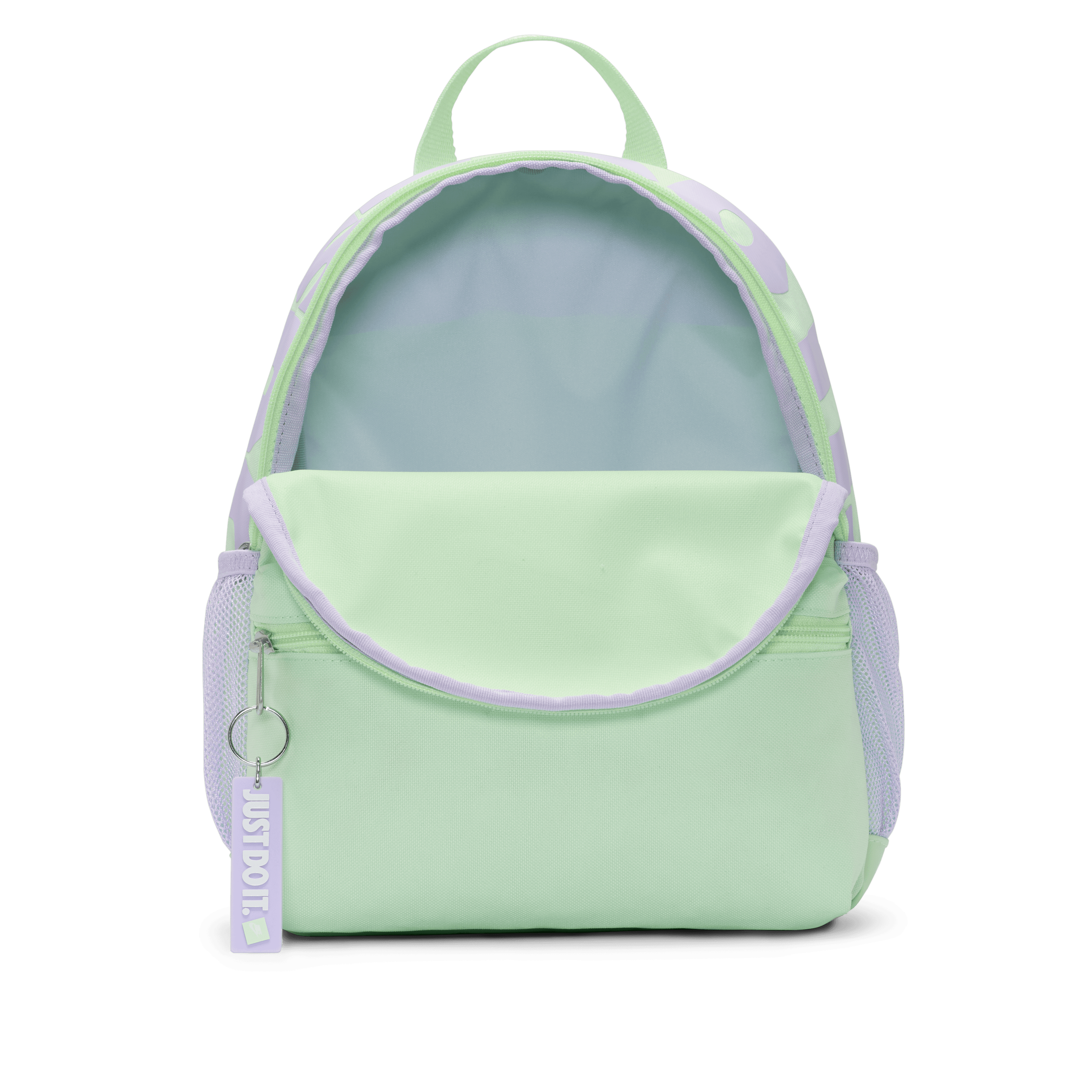 Nike Kids Brasilia JDI Mini Backpack-Apor Green/Lilac Bloom/White