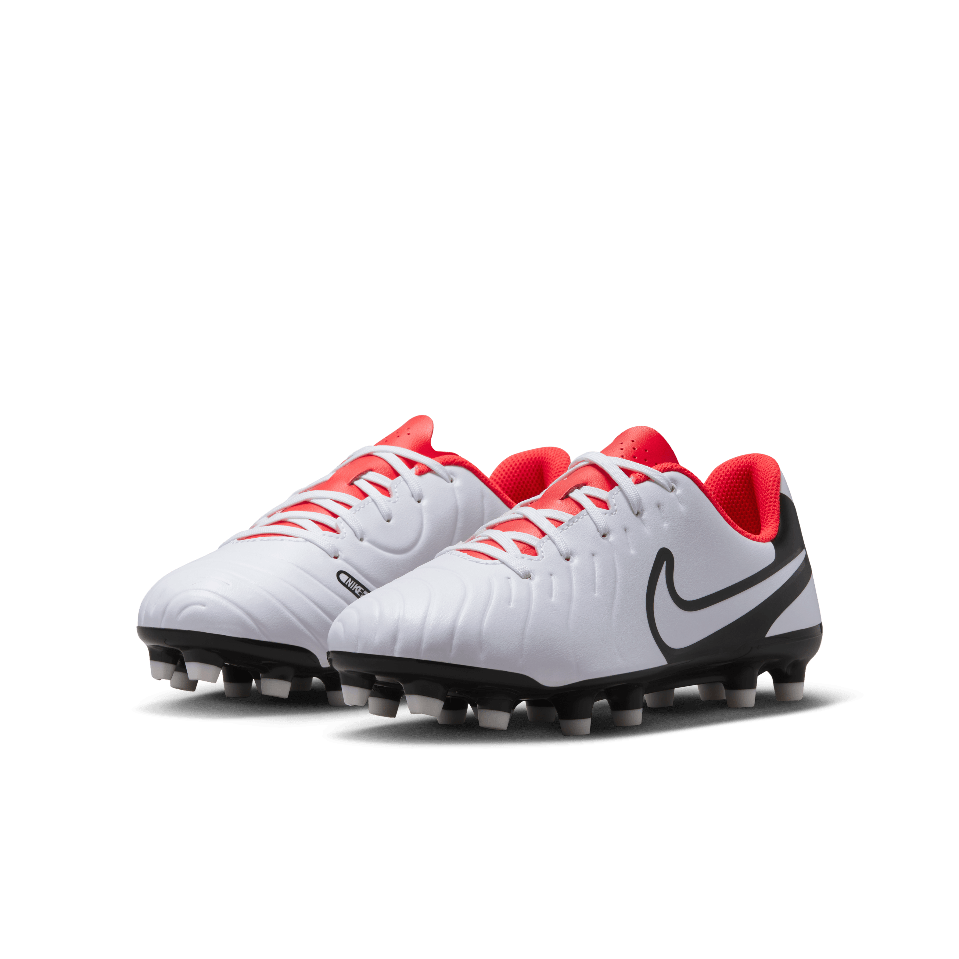 Nike Jr. Tiempo Legend 10 Club FG-WHITE/BLACK/BRIGHT CRIMSON