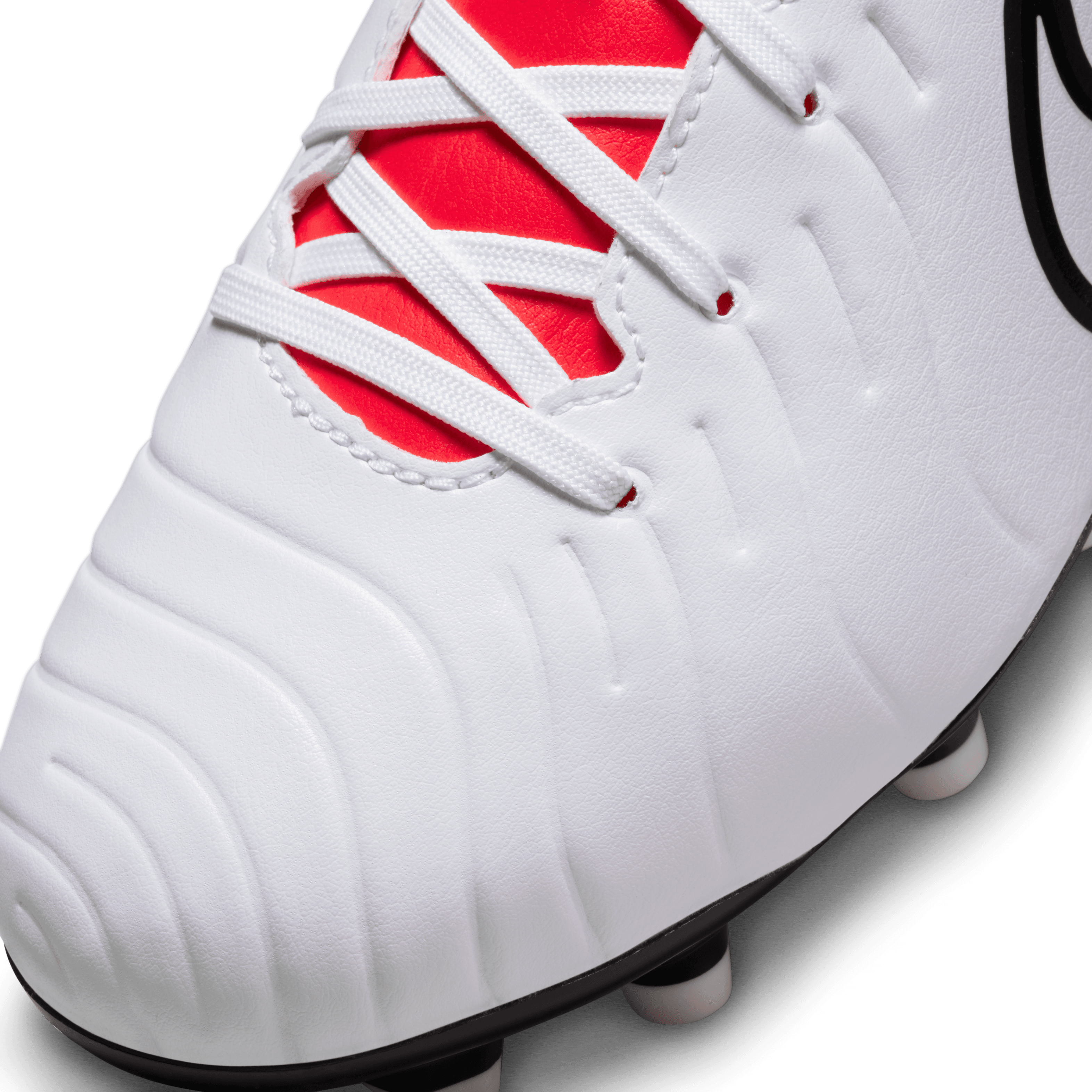 Nike Jr. Tiempo Legend 10 Club FG-WHITE/BLACK/BRIGHT CRIMSON