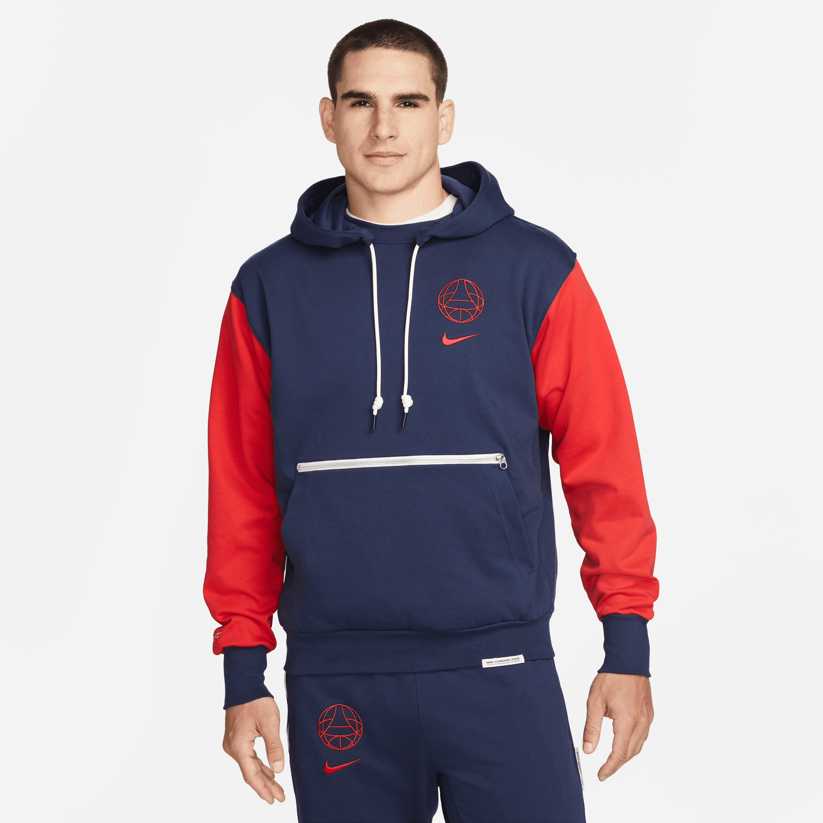 Nike Men's Paris Saint-Germain Hoodie-Navy/Red