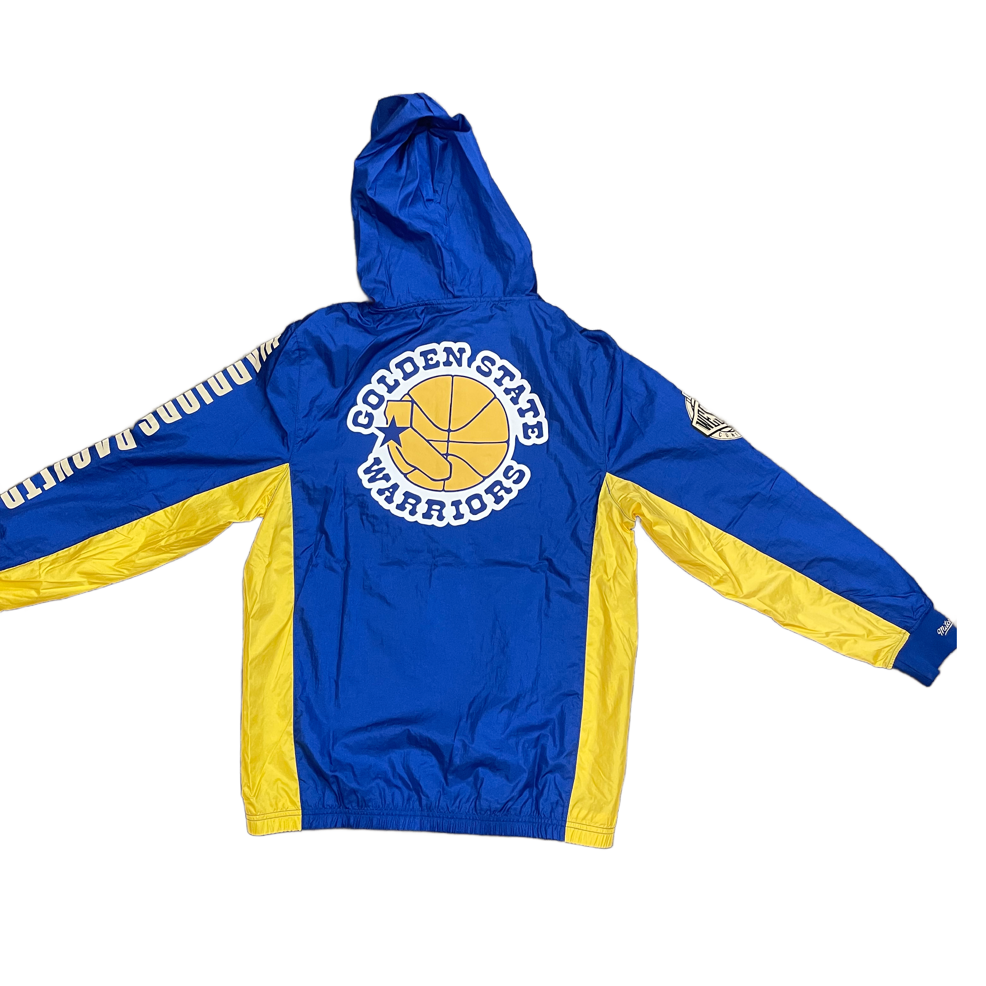 Mitchell & Ness Golden State Warriors Team OG 2.0 Anorak Windbreaker Vintage Logo Jacket