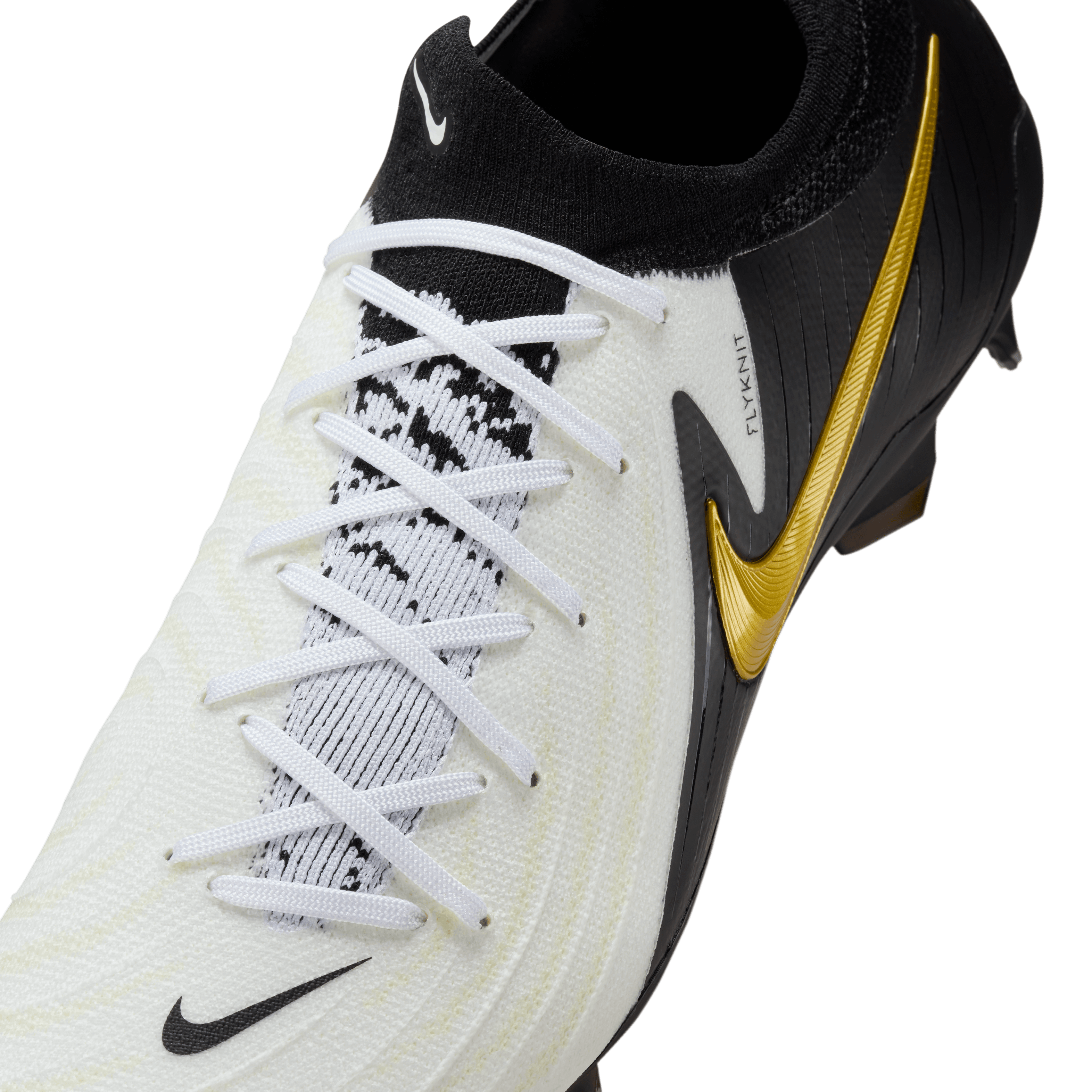 Nike Phantom GX 2 Pro FG-White/Black-Mtlc Gold Coin