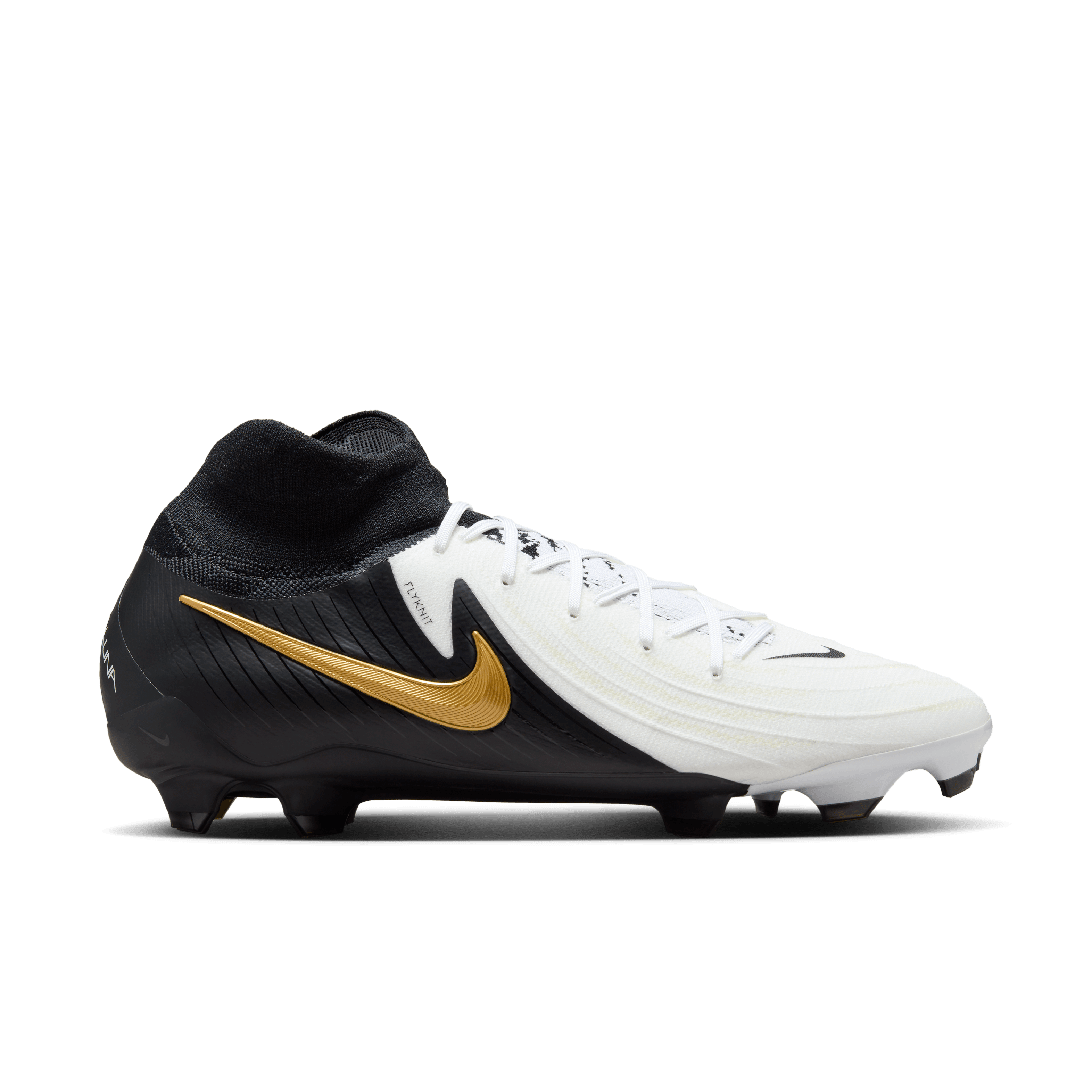 Nike Phantom Luna 2 Pro FG-White/Black-Mtlc Gold Coin