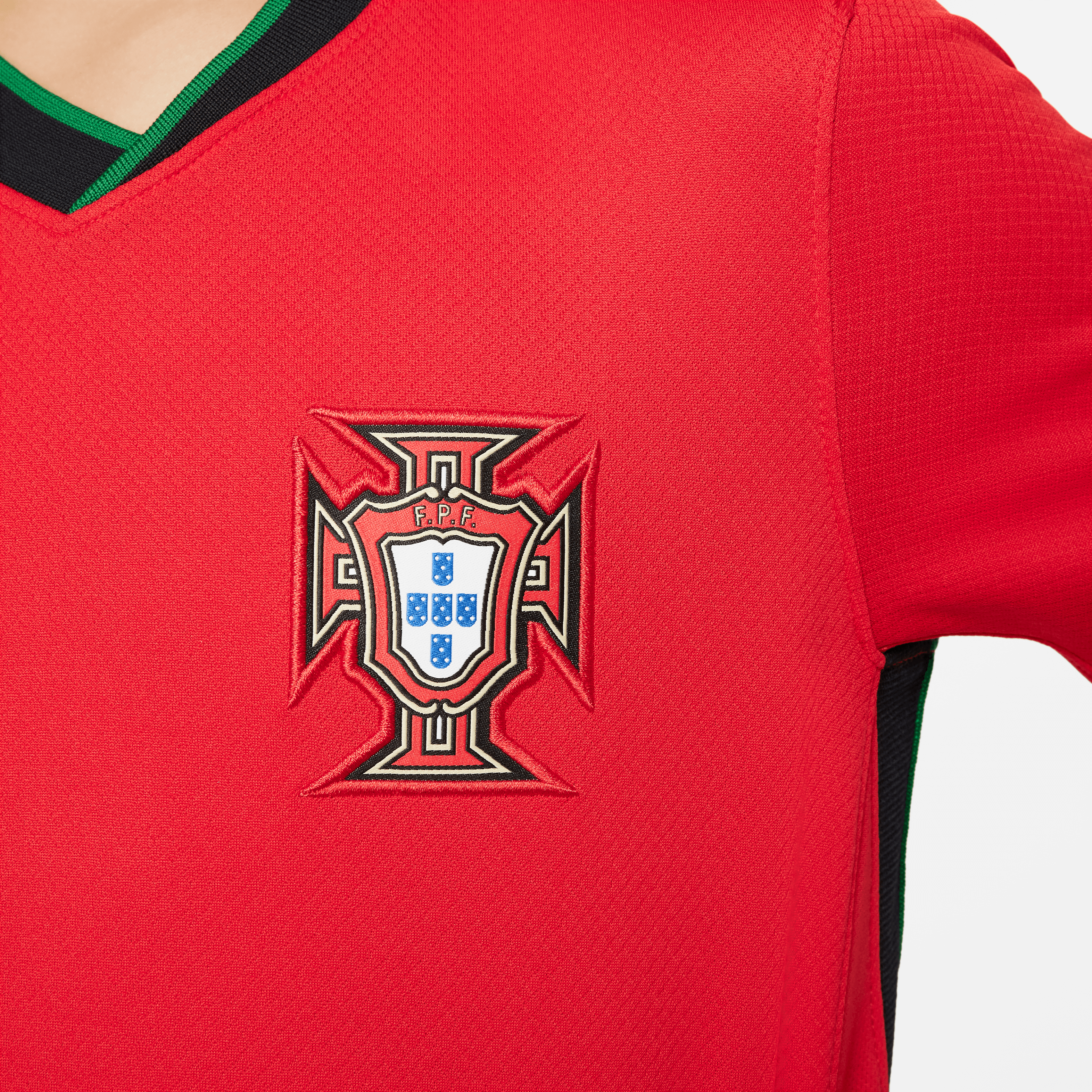 Nike Youth Portugal (Men's Team) Stadium Home Dri-FIT Soccer Replica Jersey 24/25