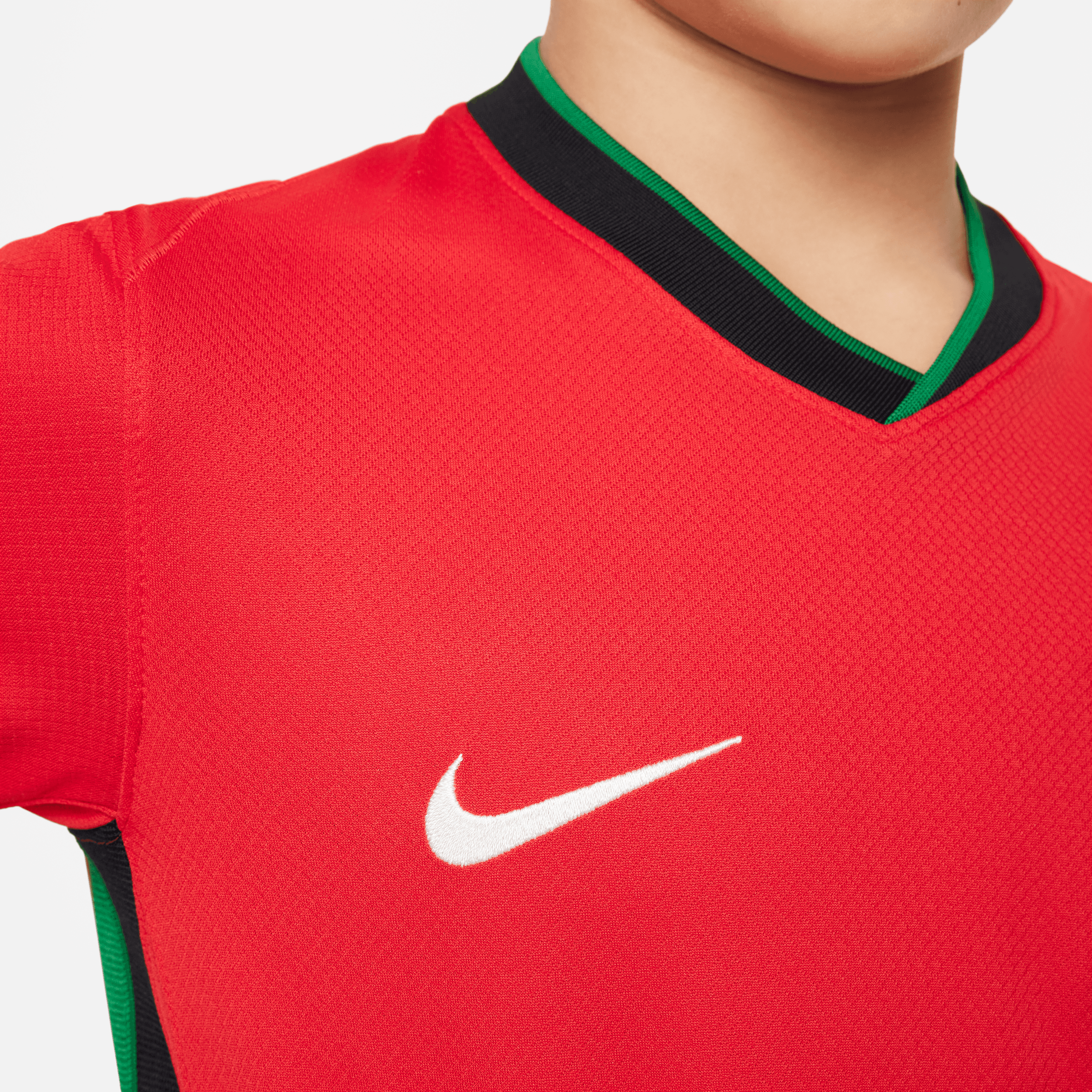 Nike Youth Portugal (Men's Team) Stadium Home Dri-FIT Soccer Replica Jersey 24/25