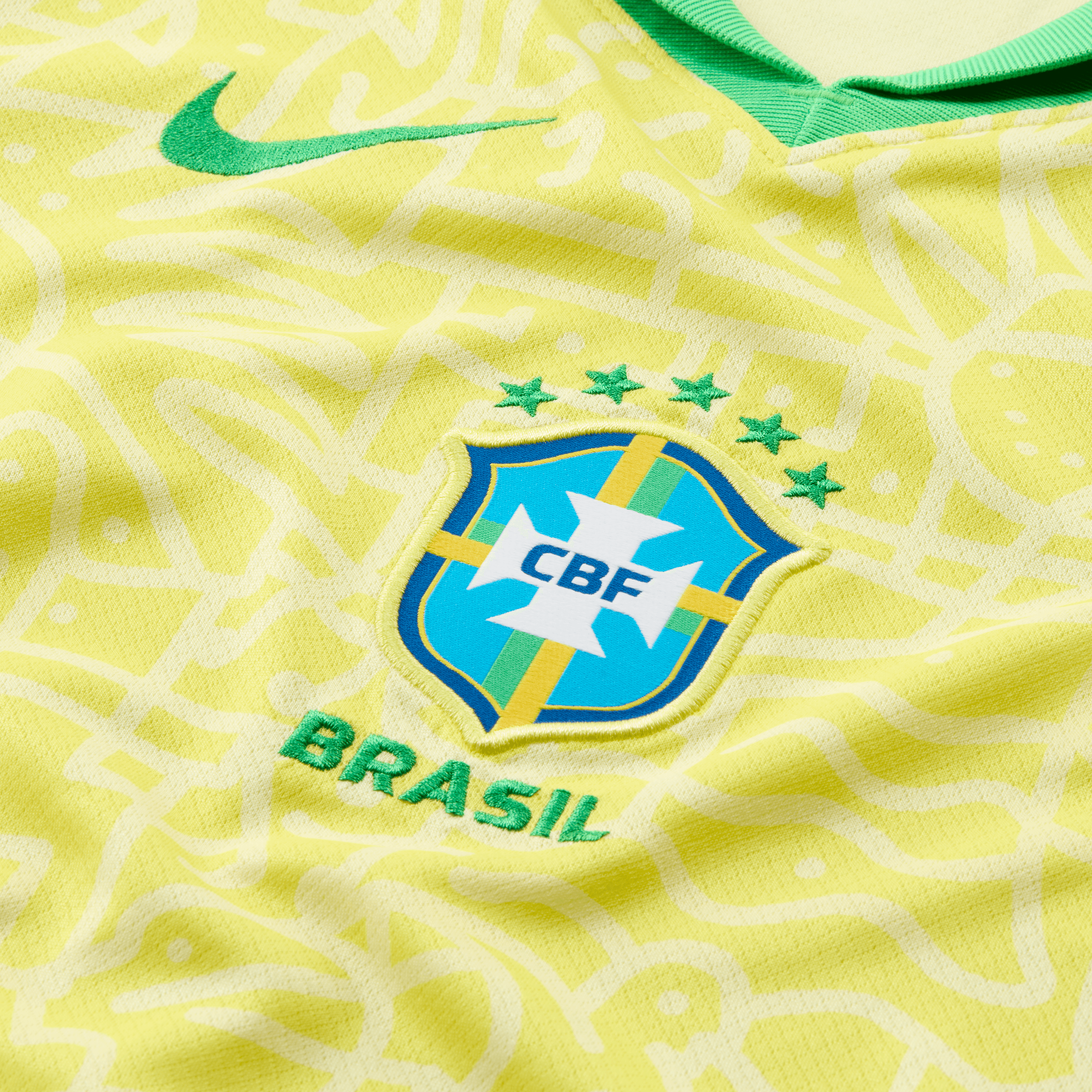 Nike Youth Brazil Stadium Home Dri-FIT Soccer Replica Jersey 2024