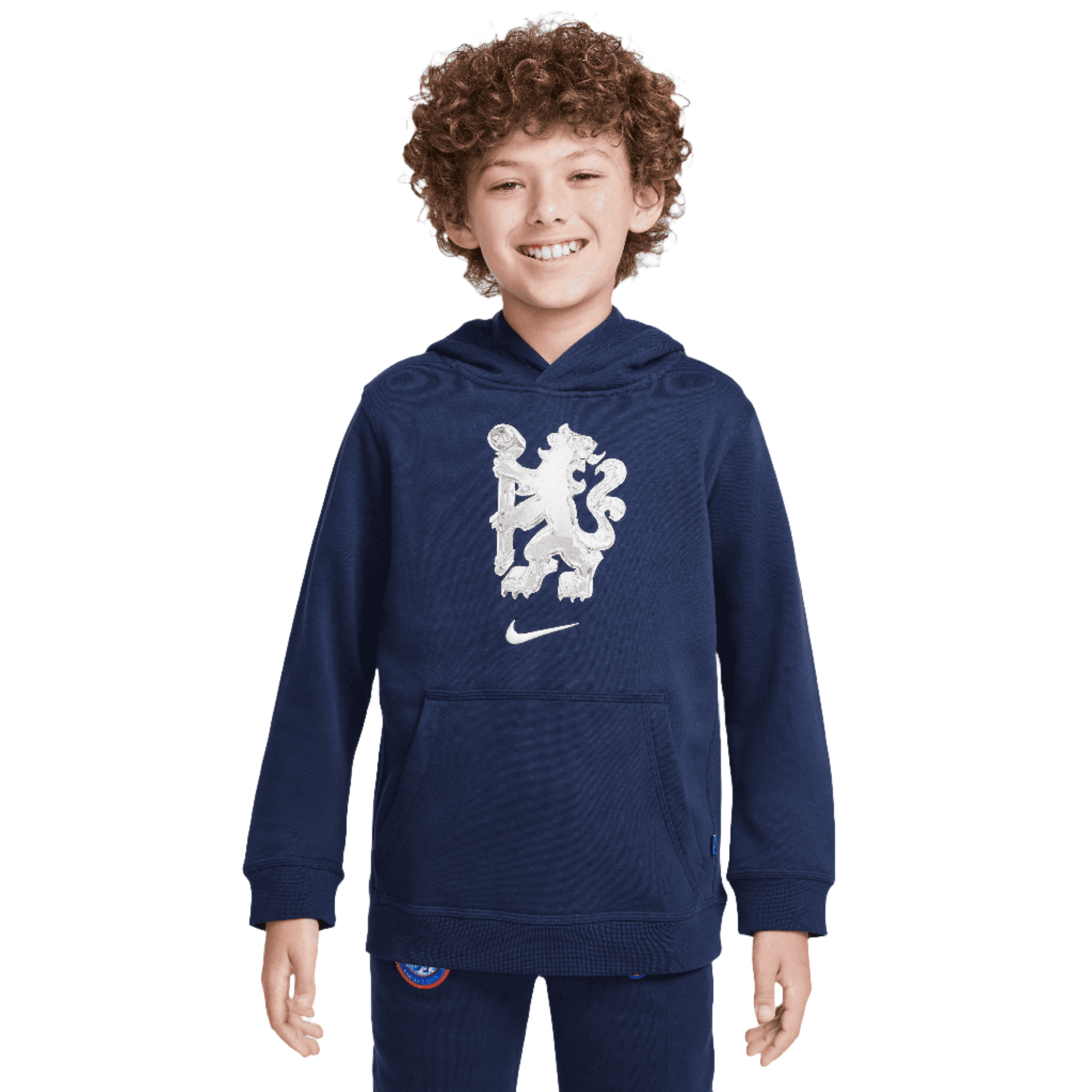 Nike Chelsea FC Big Kids' Fleece Pullover Soccer Hoodie