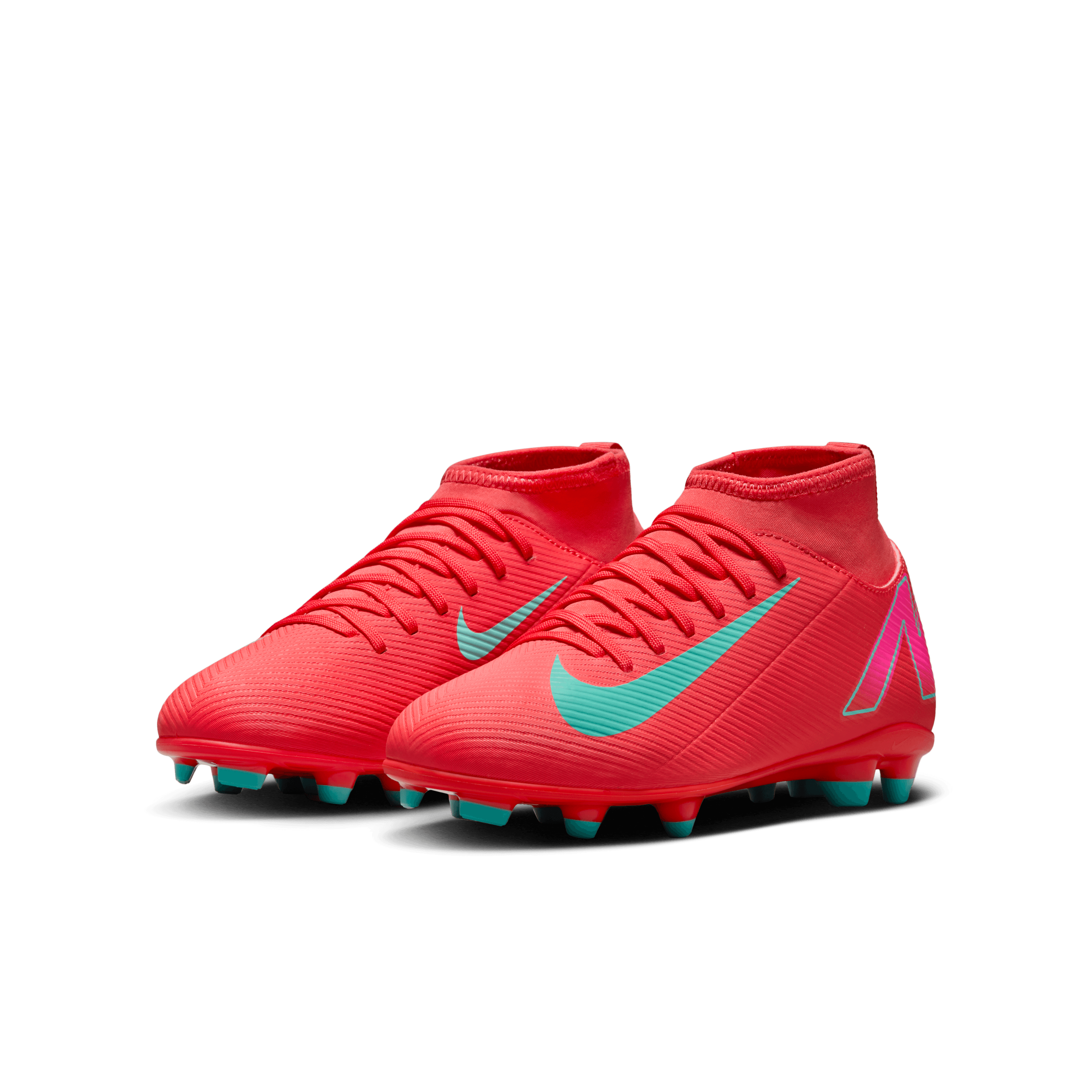 Nike Jr. Mercurial Superfly 10 Club Little/Big Kids' FG High-Ember Glow/Aurora Green