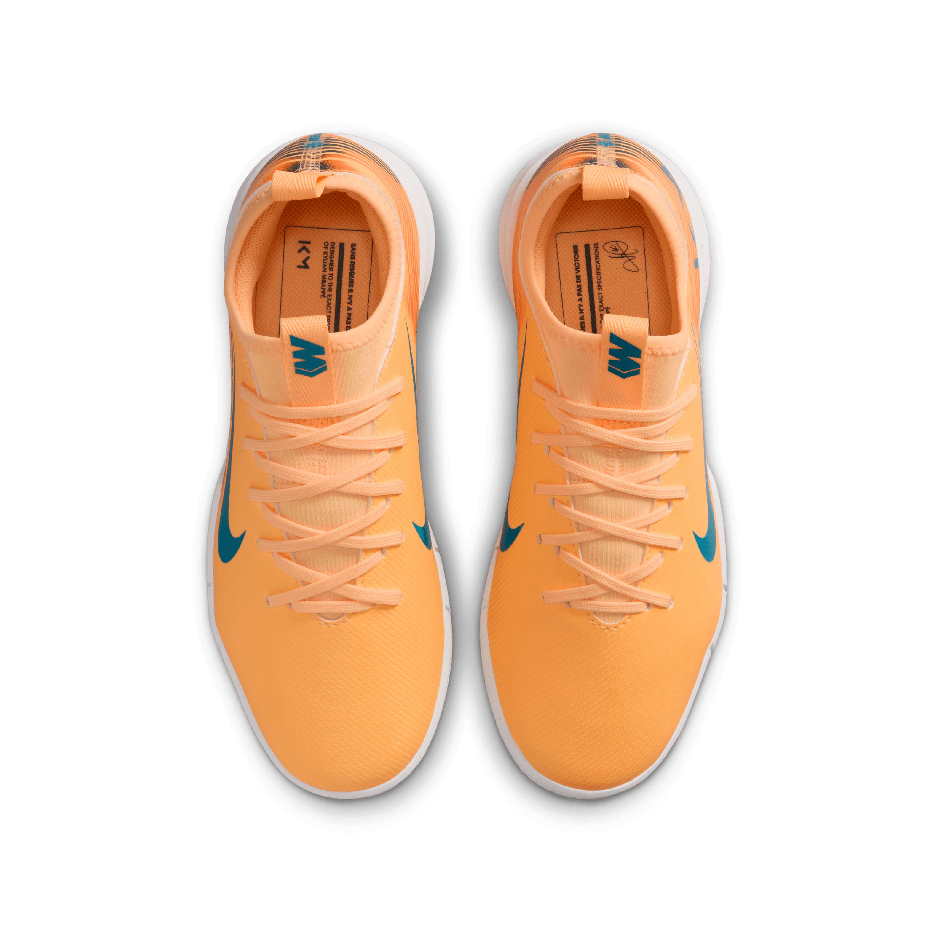 Nike Jr. Mercurial Vapor 16 Academy "Kylian Mbappé" IC -Melon Tint/neo Turq-igloo