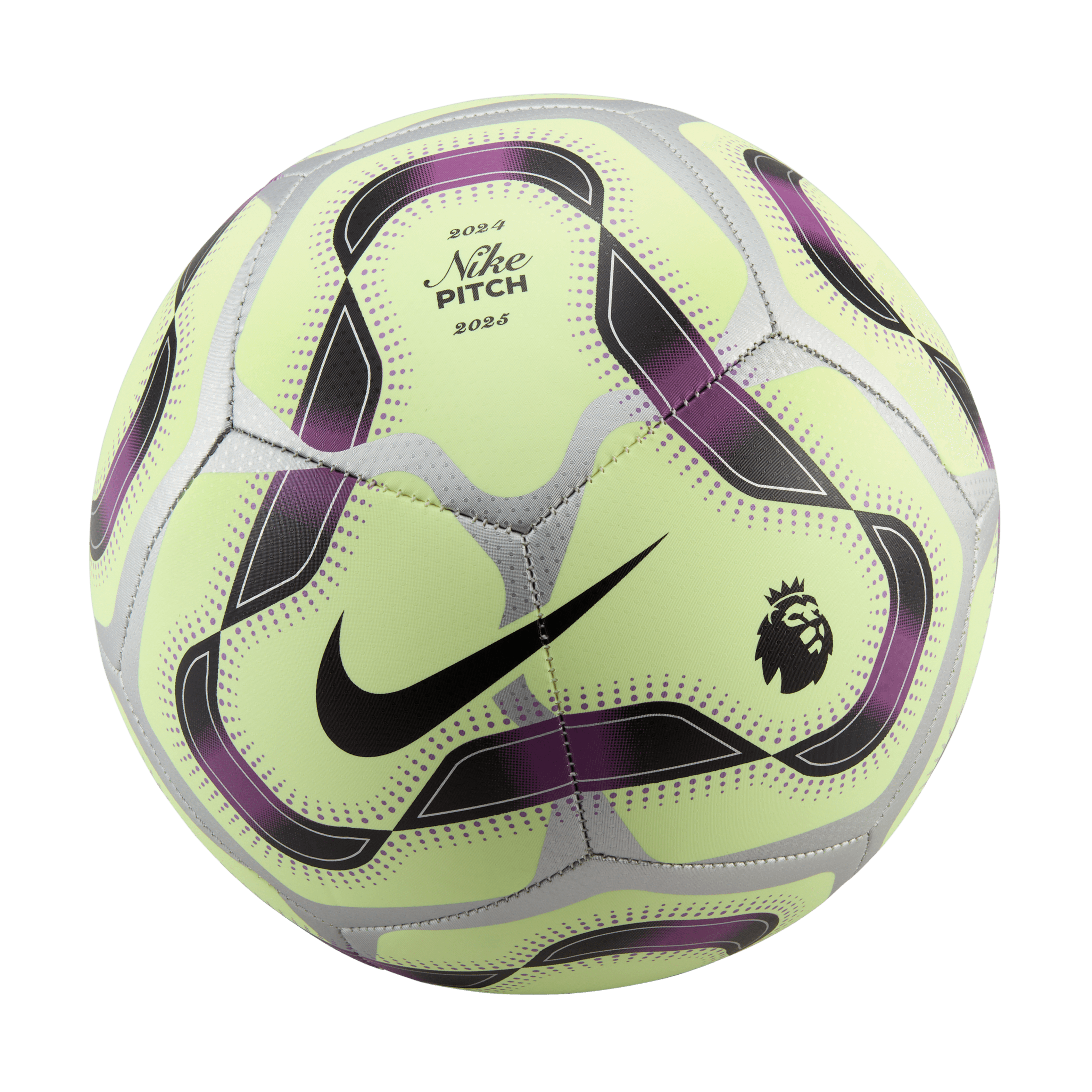 Nike Pitch Soccer Ball-BARELY VOLT/BOLD BERRY/SILVER/