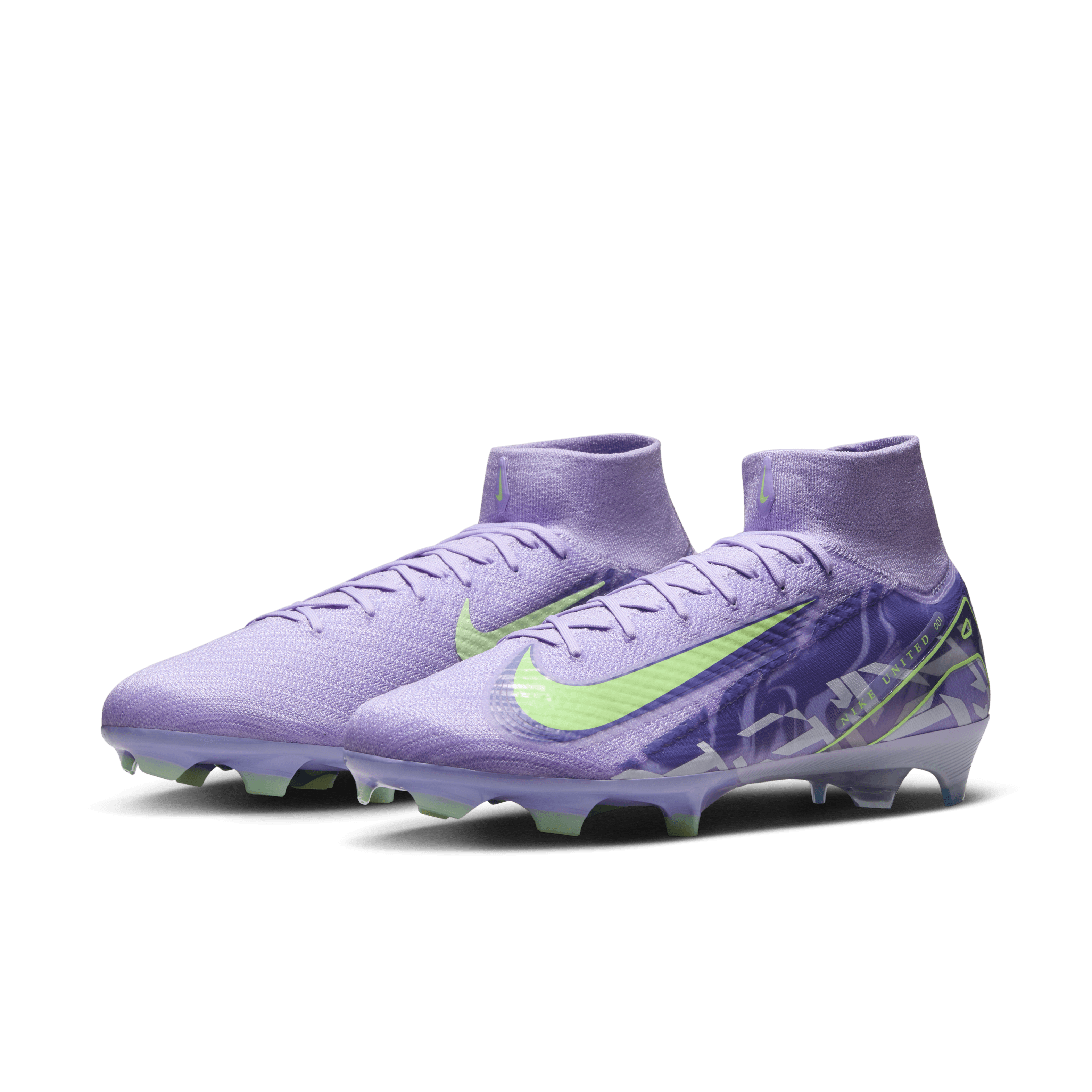 Nike Youth United Mercurial Superfly 10 Elite-Purple Agate/Barely Volt