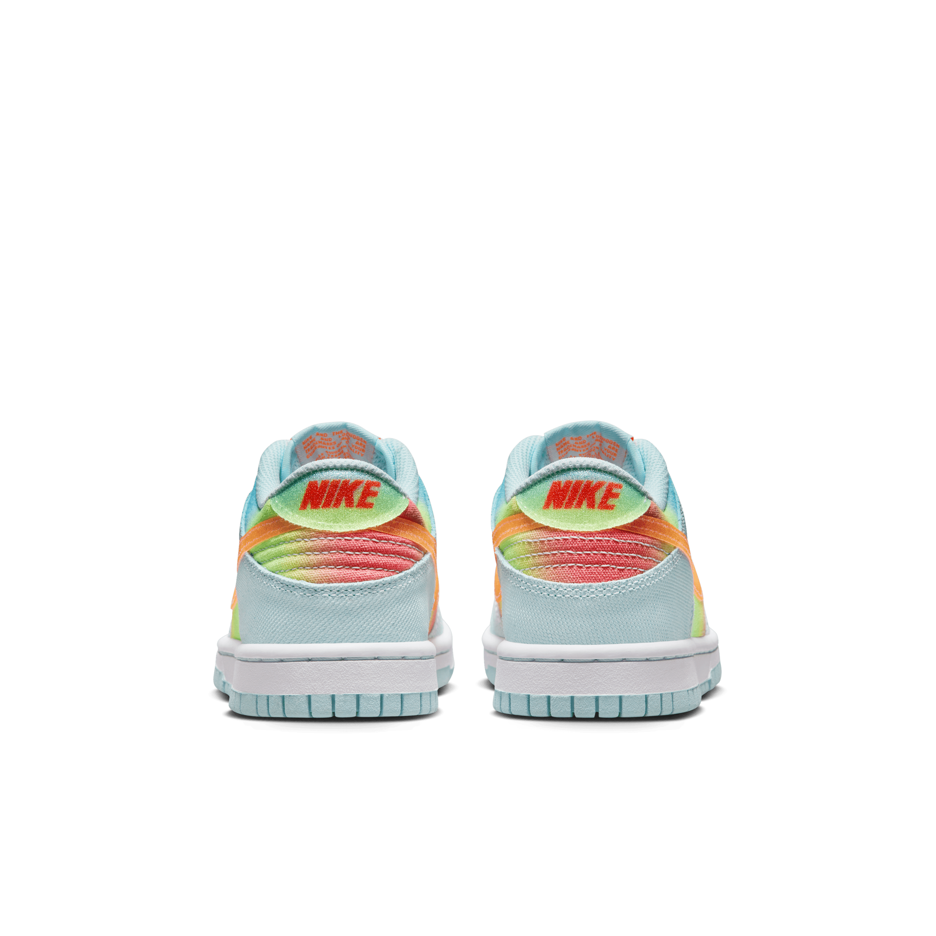 Nike Big Kid's Dunk Low Shoes - Glacier Blue/Total Orange/Lemon Twist