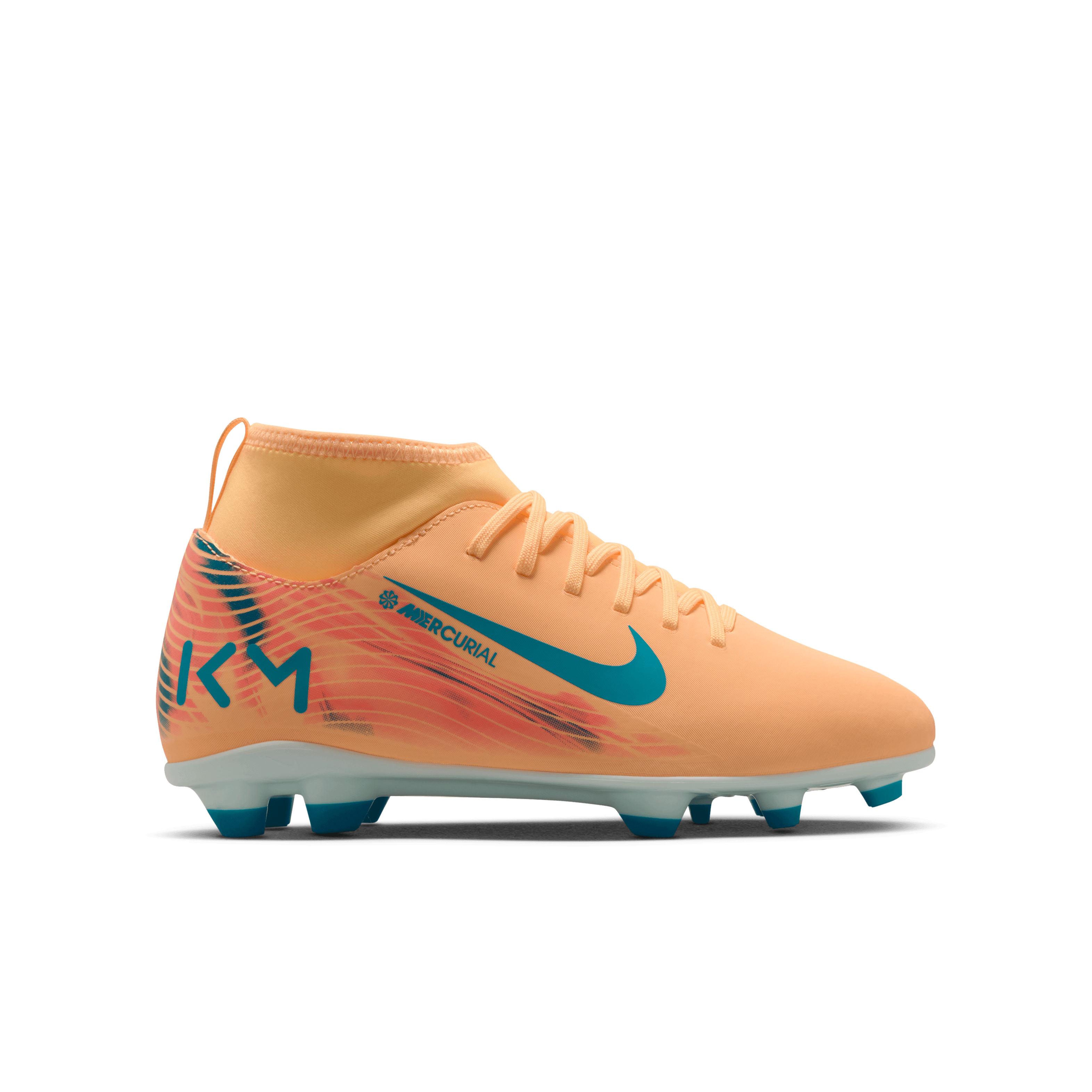 Nike Jr. Mercurial Superfly 10 Club "Kylian Mbappé" FG/MG -Melon Tint/neo Turq-igloo