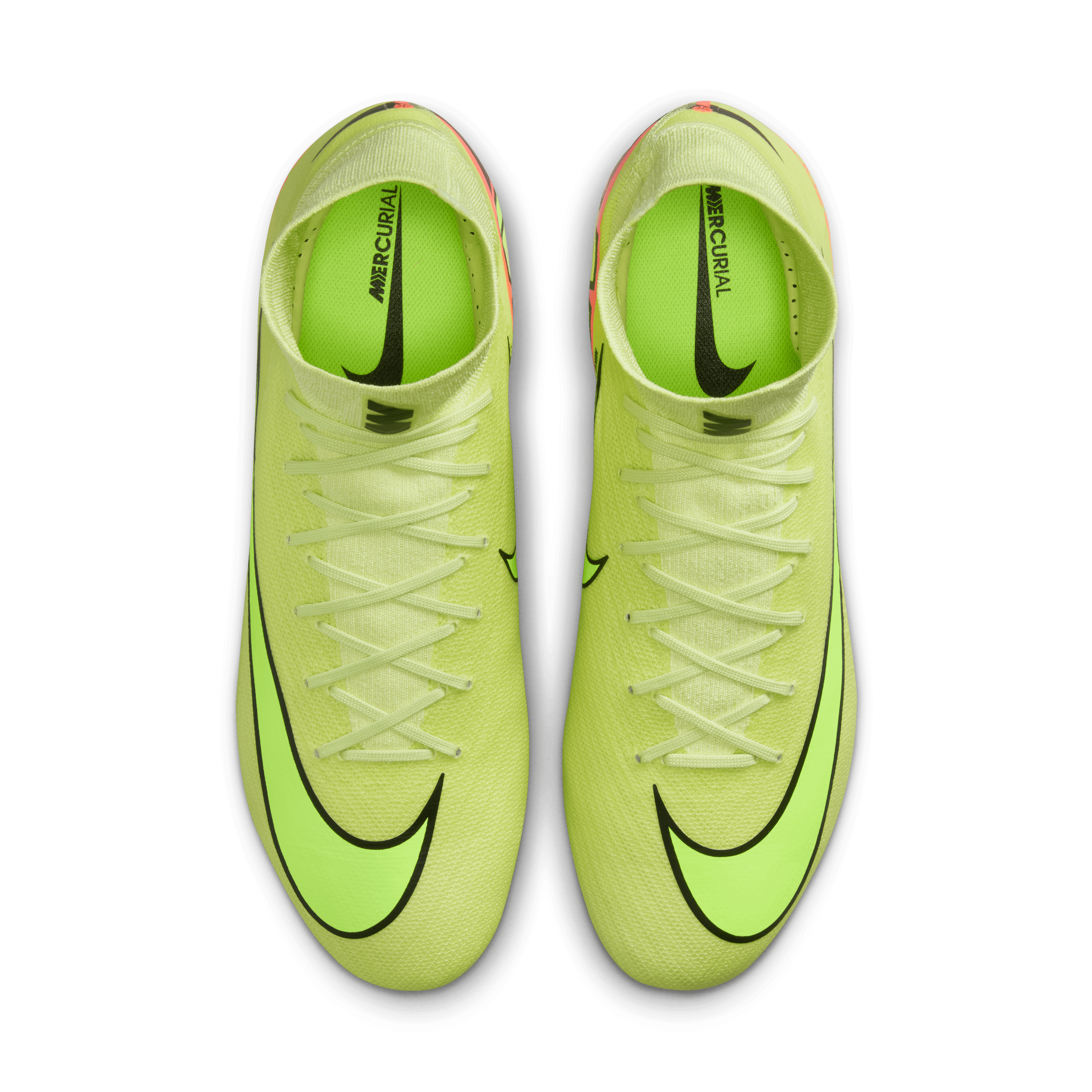 Nike Youth Mercurial Superfly 10 Pro FG High-Top Soccer Cleats-Limelight/volt-hyper Crimson