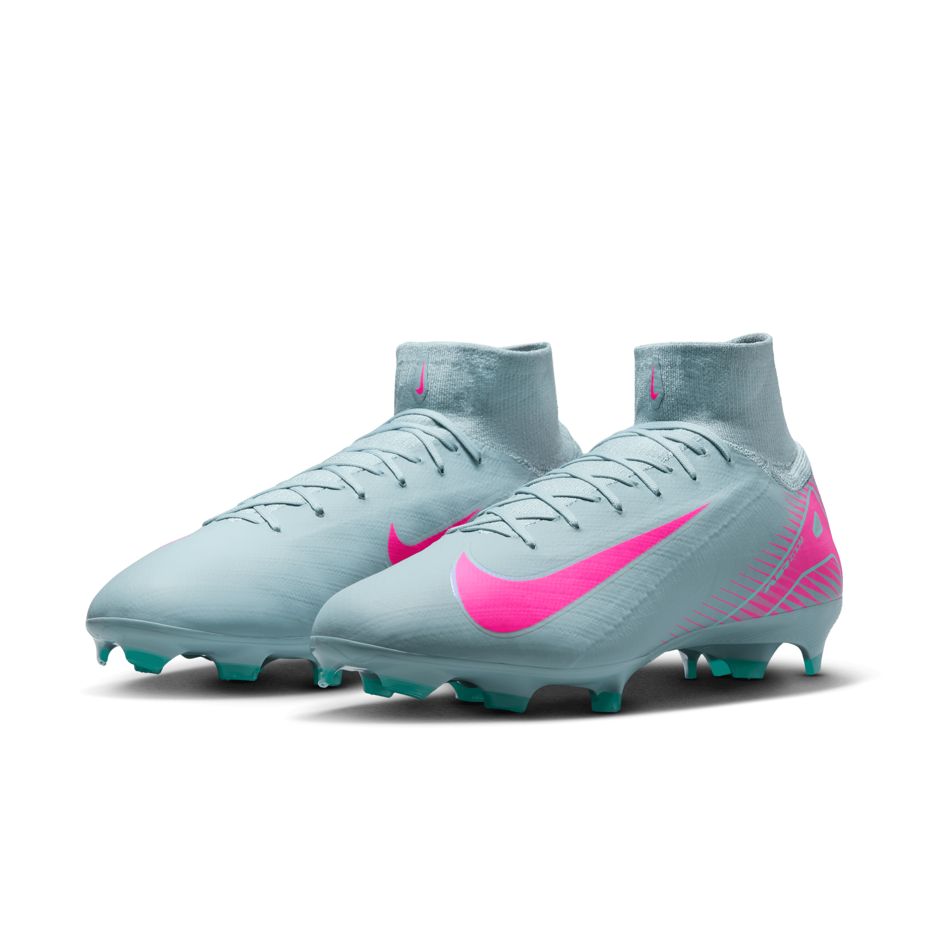Nike Mercurial Superfly 10 Pro FG High-Top Soccer Cleats-Ocean Cube/Pink Blast