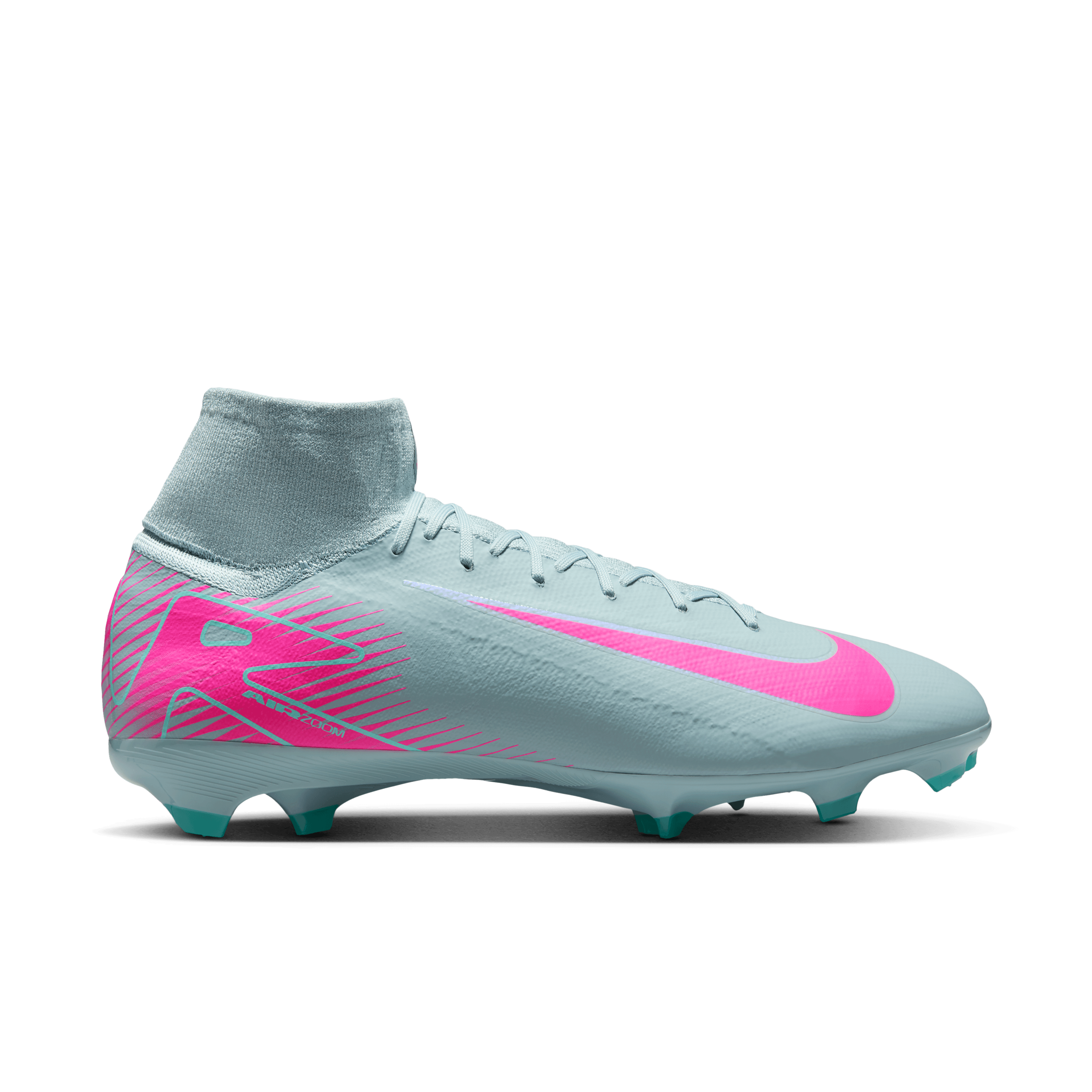 Nike Mercurial Superfly 10 Pro FG High-Top Soccer Cleats-Ocean Cube/Pink Blast