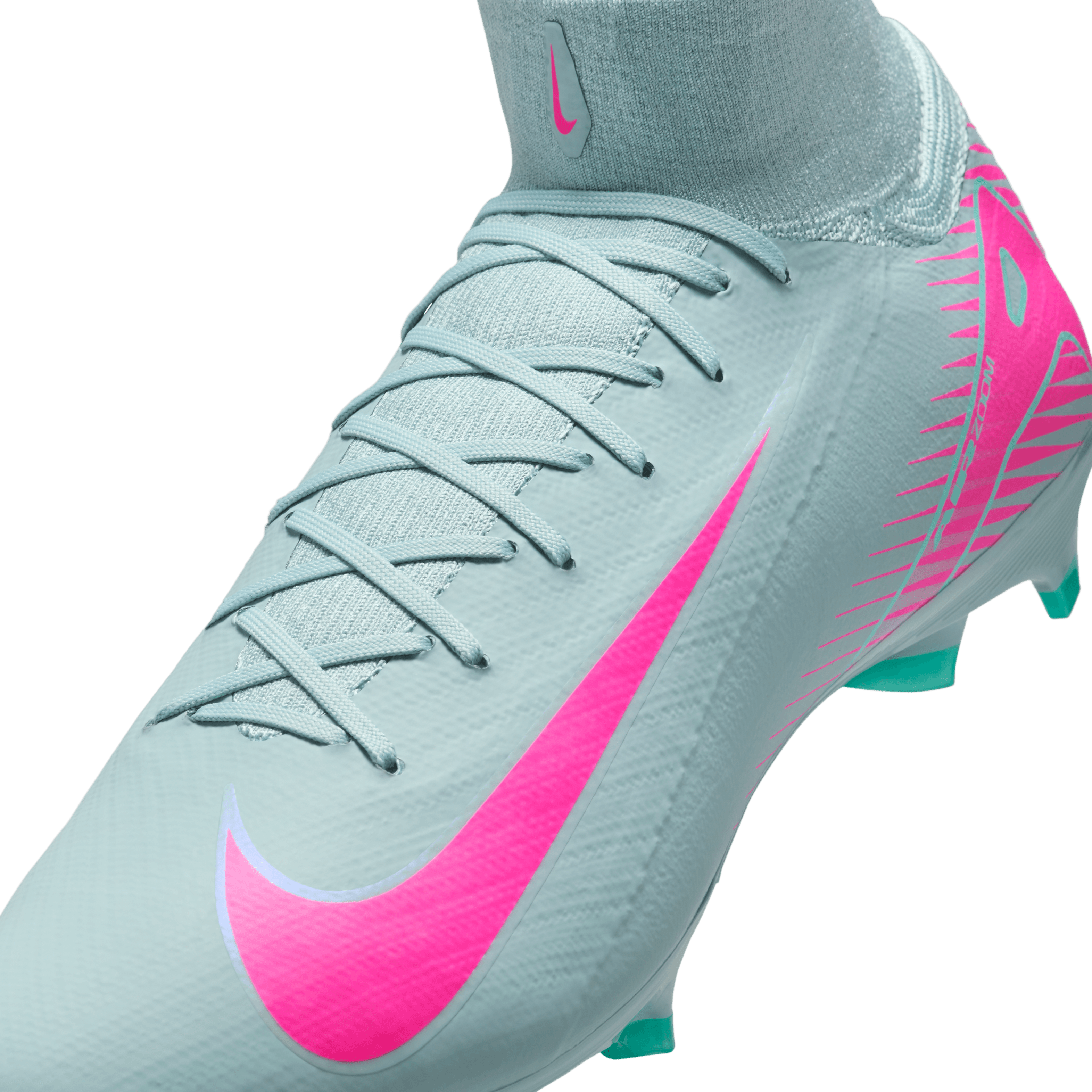 Nike Mercurial Superfly 10 Pro FG High-Top Soccer Cleats-Ocean Cube/Pink Blast