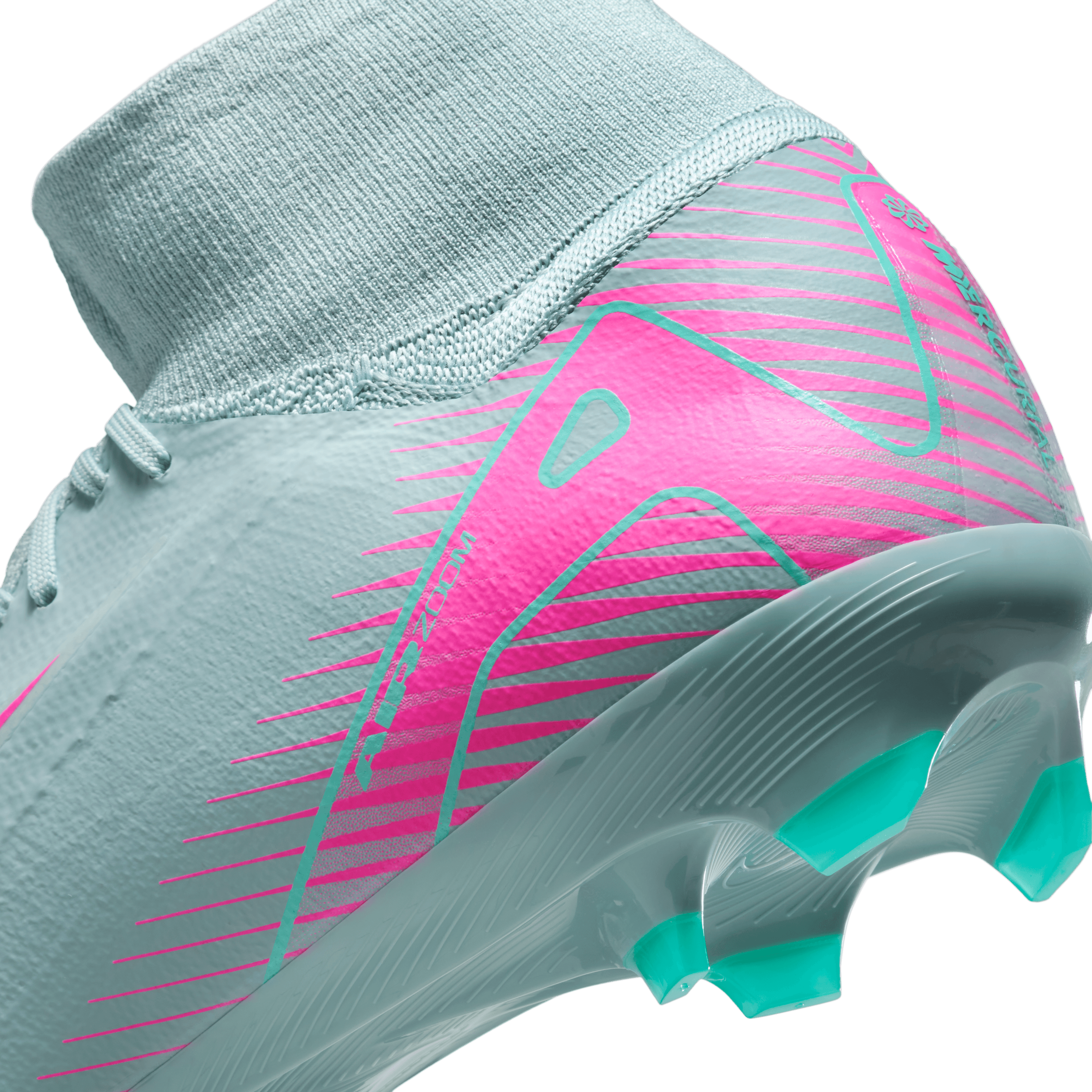 Nike Mercurial Superfly 10 Pro FG High-Top Soccer Cleats-Ocean Cube/Pink Blast