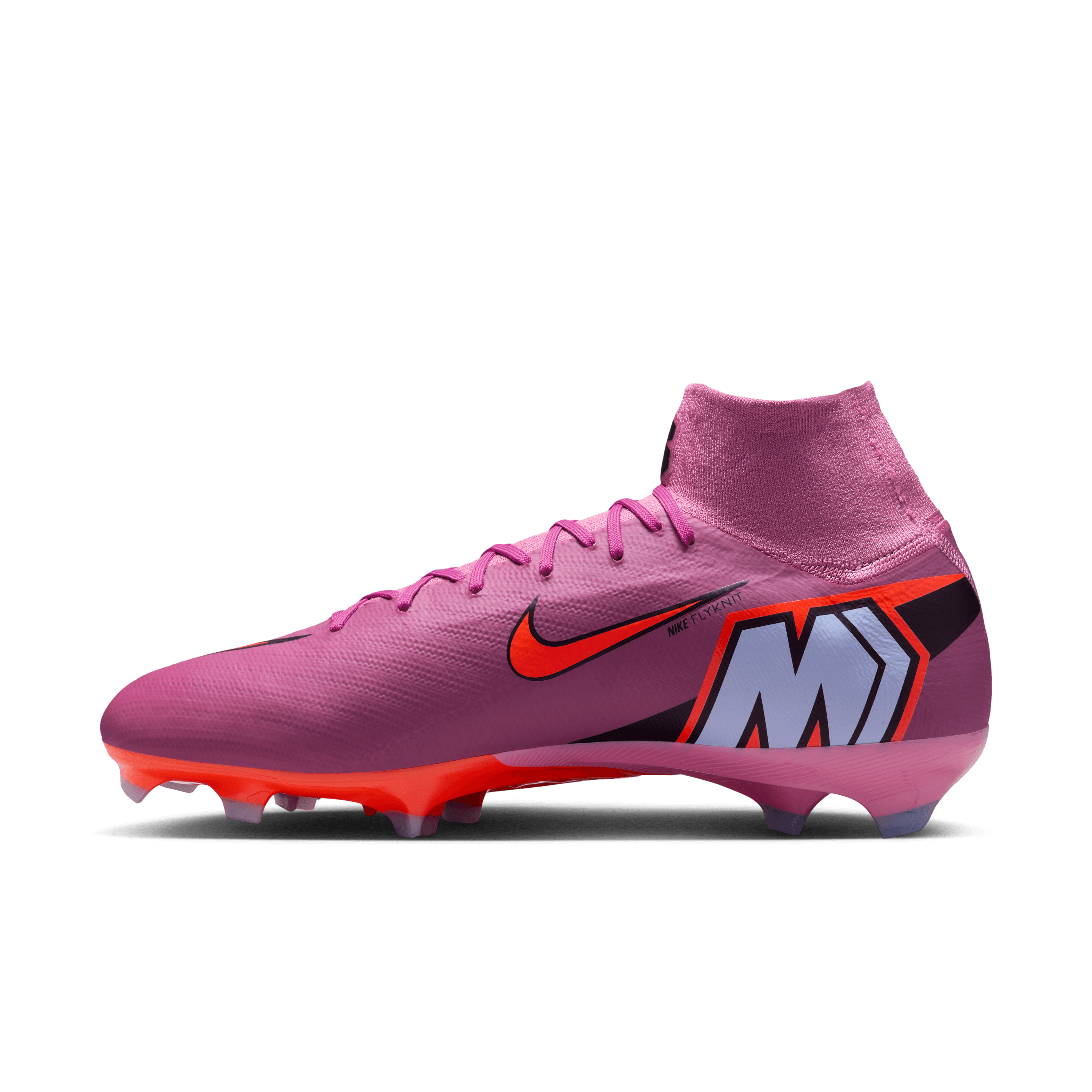 Nike Mercurial Superfly 10 Pro FG High-Top Soccer Cleats-Magic Flamingo/black/total Crimson