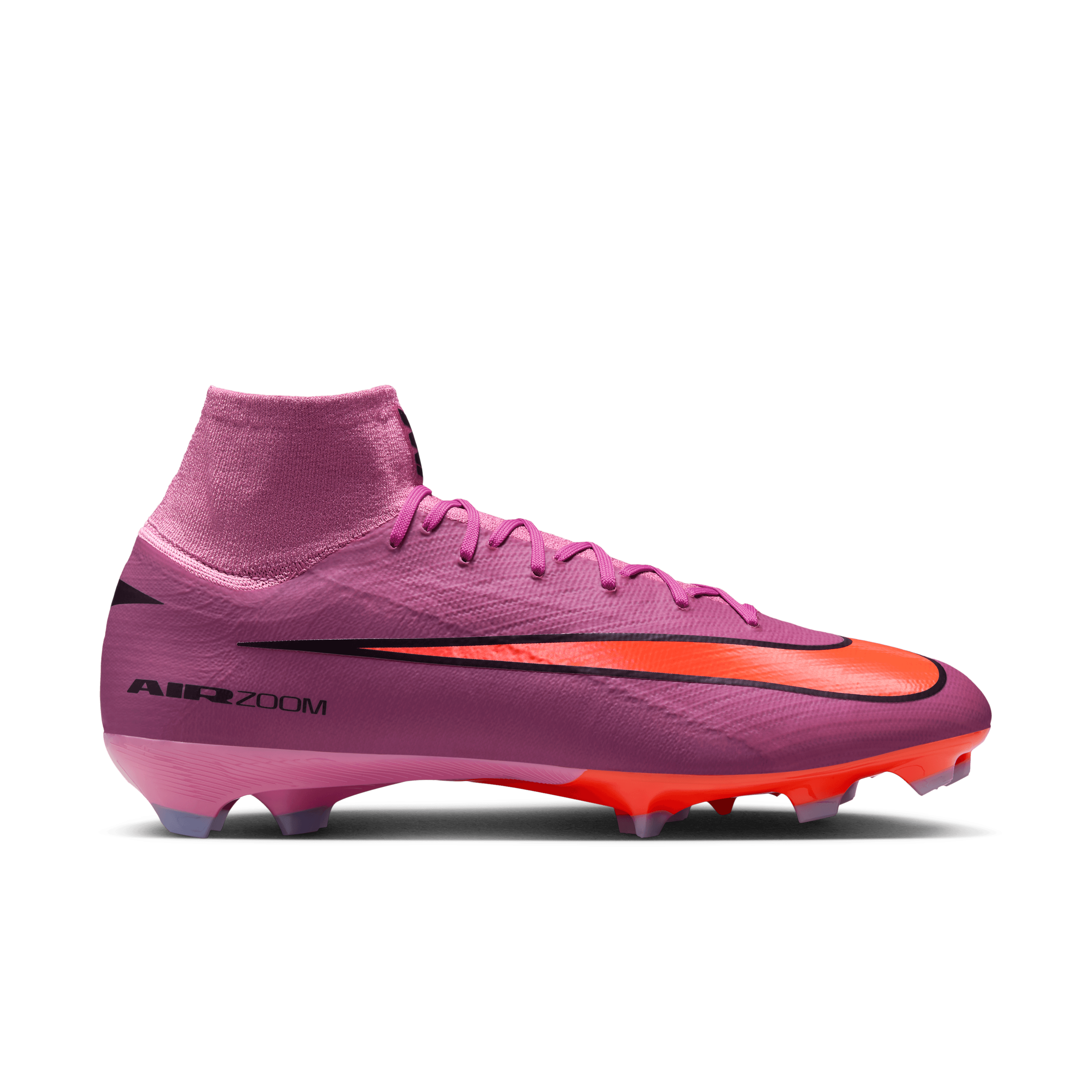 Nike Mercurial Superfly 10 Pro FG High-Top Soccer Cleats-Magic Flamingo/black/total Crimson