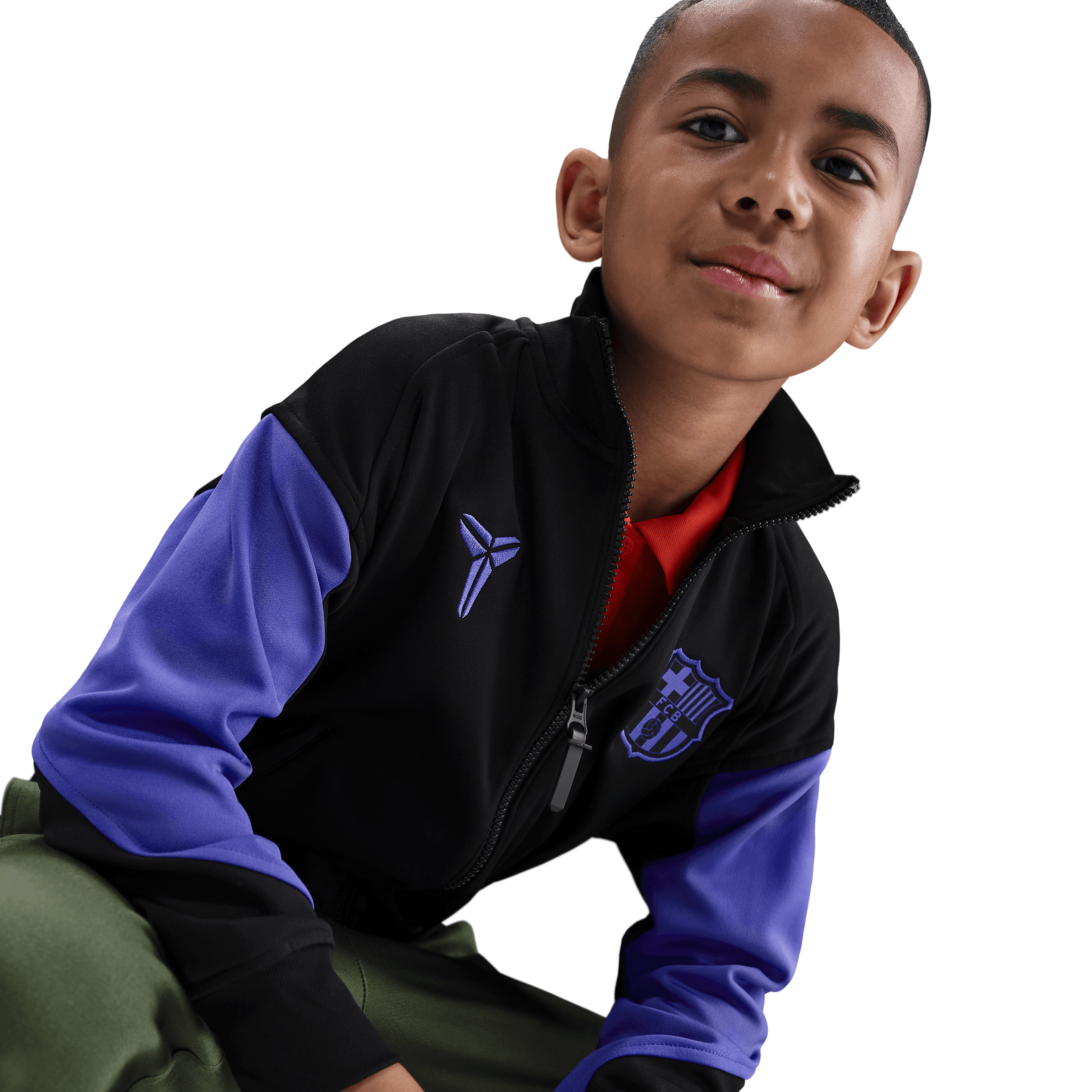 Kobe Bryant Big Kids' FC Barcelona Academy Pro Away Anthem Jacket