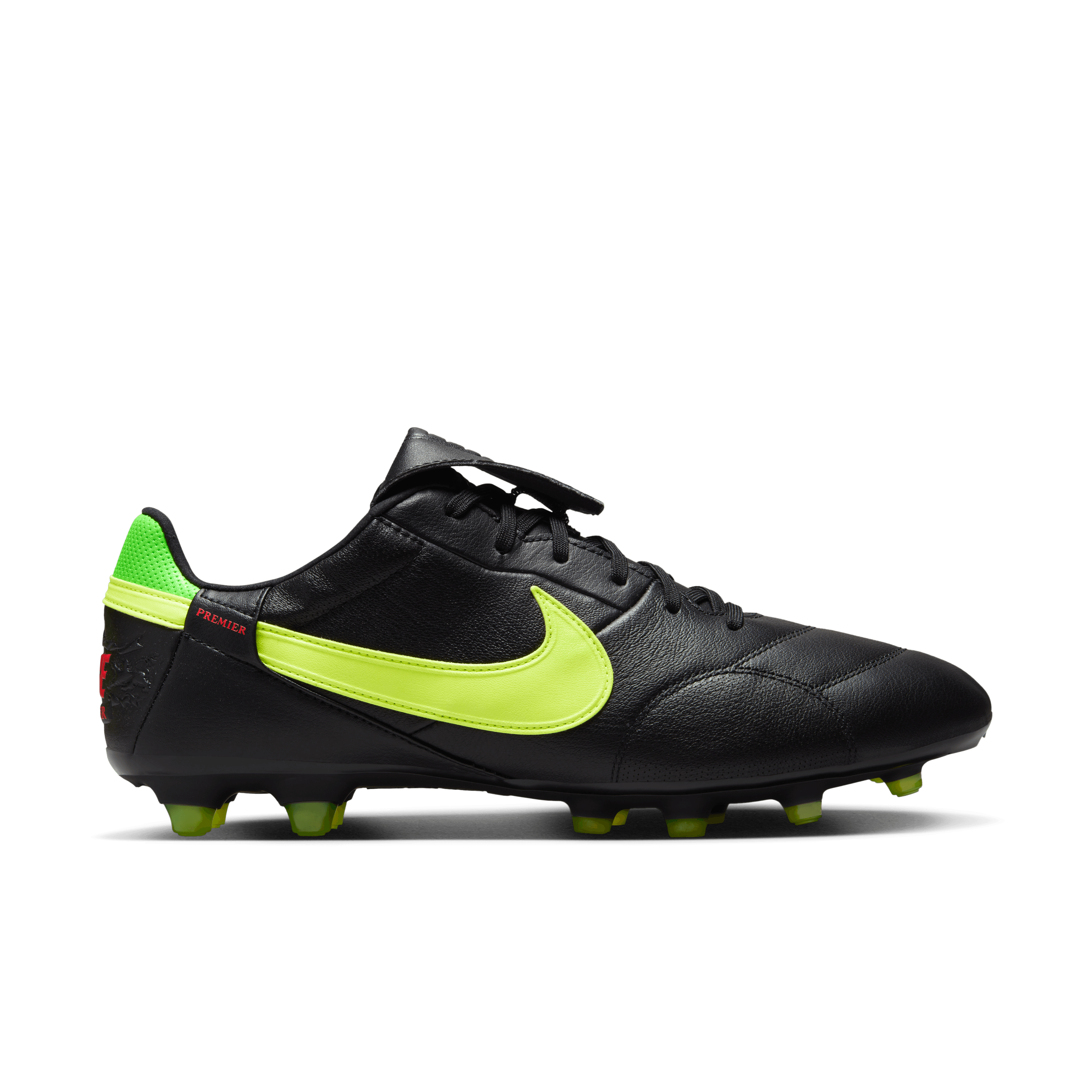 Nike Premier 3 FG-BLACK/VOLT/GREEN STRIKE/BRIGHT CRIMSON