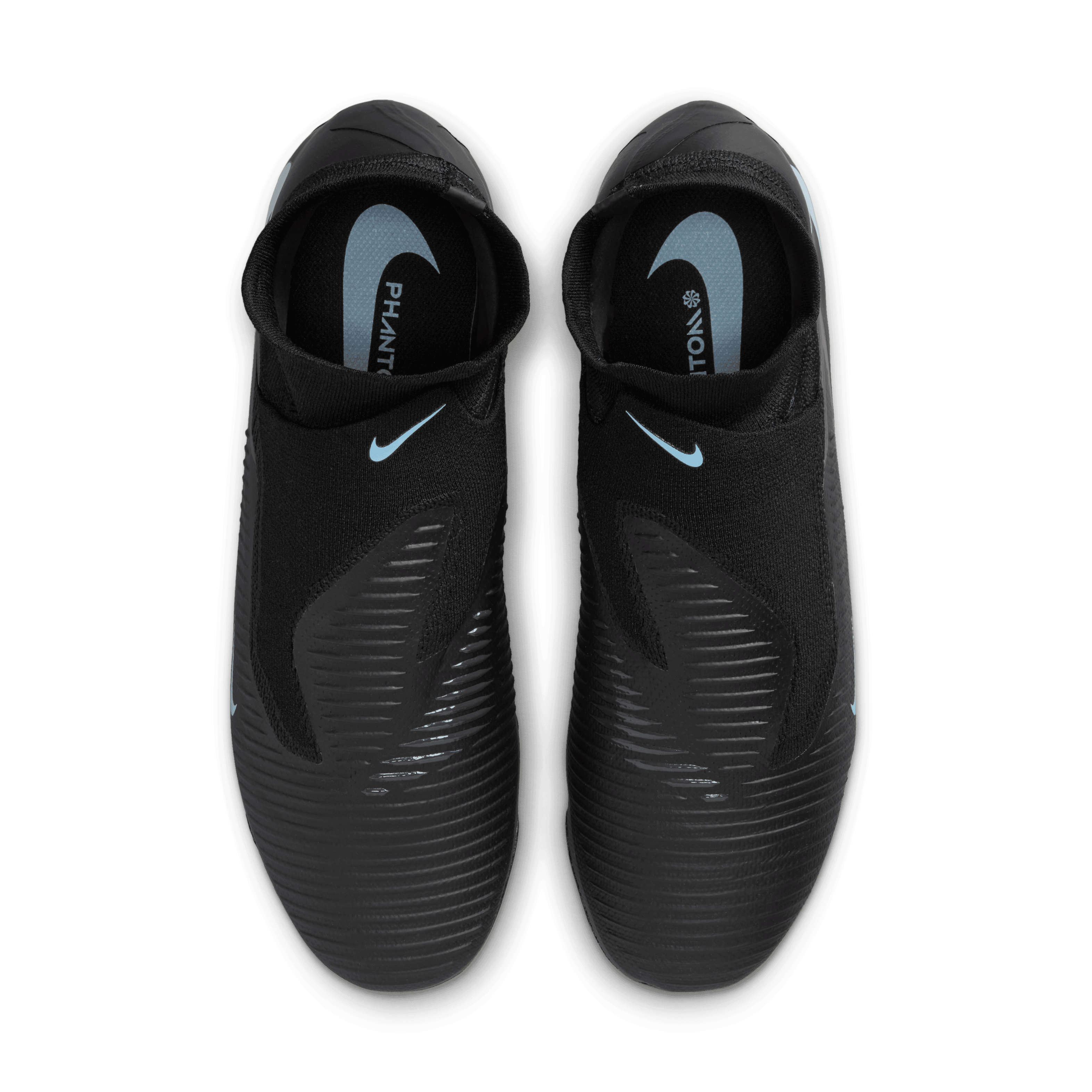 Nike Phantom 6 High Pro Firm-Ground Soccer Cleats-Black/Ice Blue