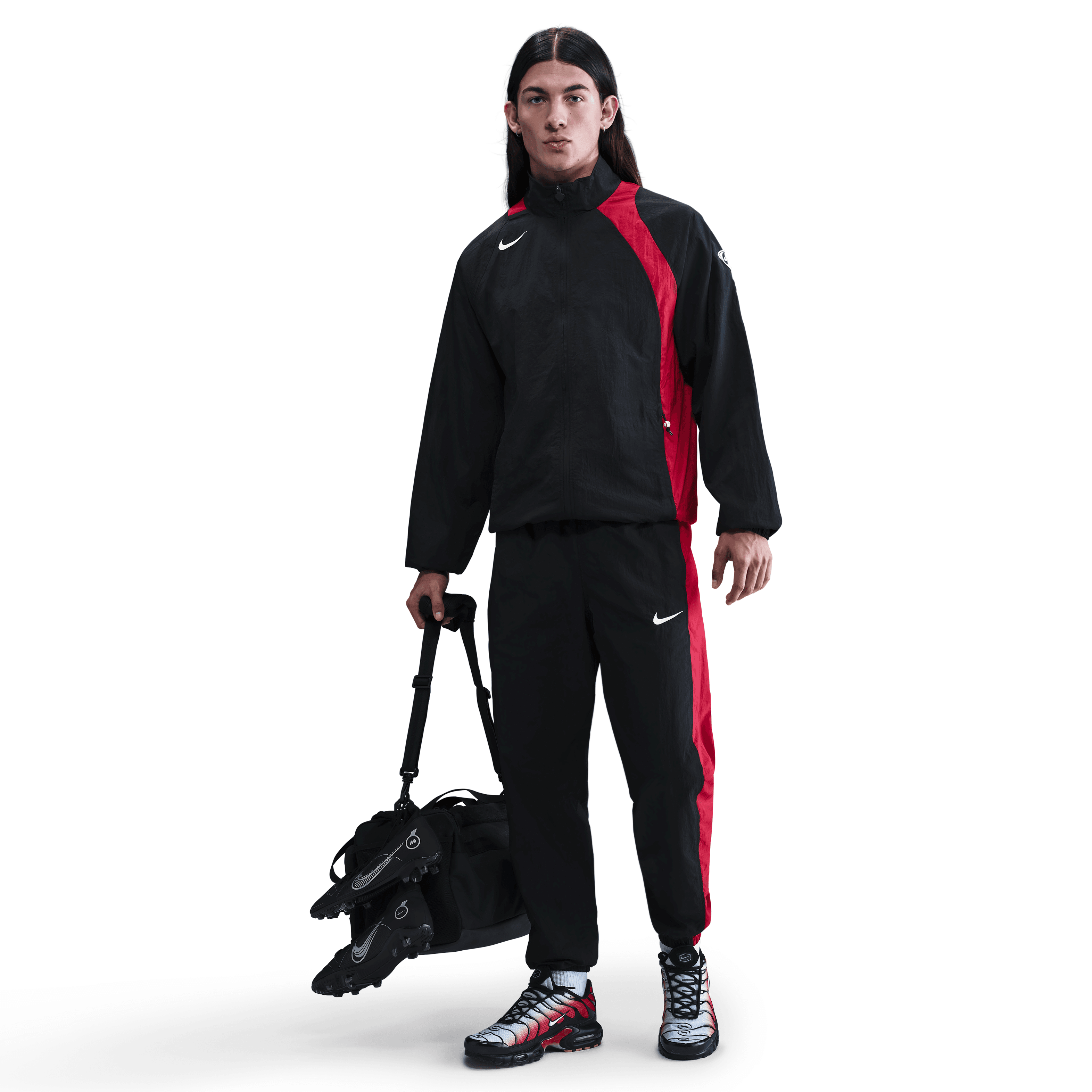 Nike Total 90 Men's Repel Soccer Track Jacket-Black/Gym Red