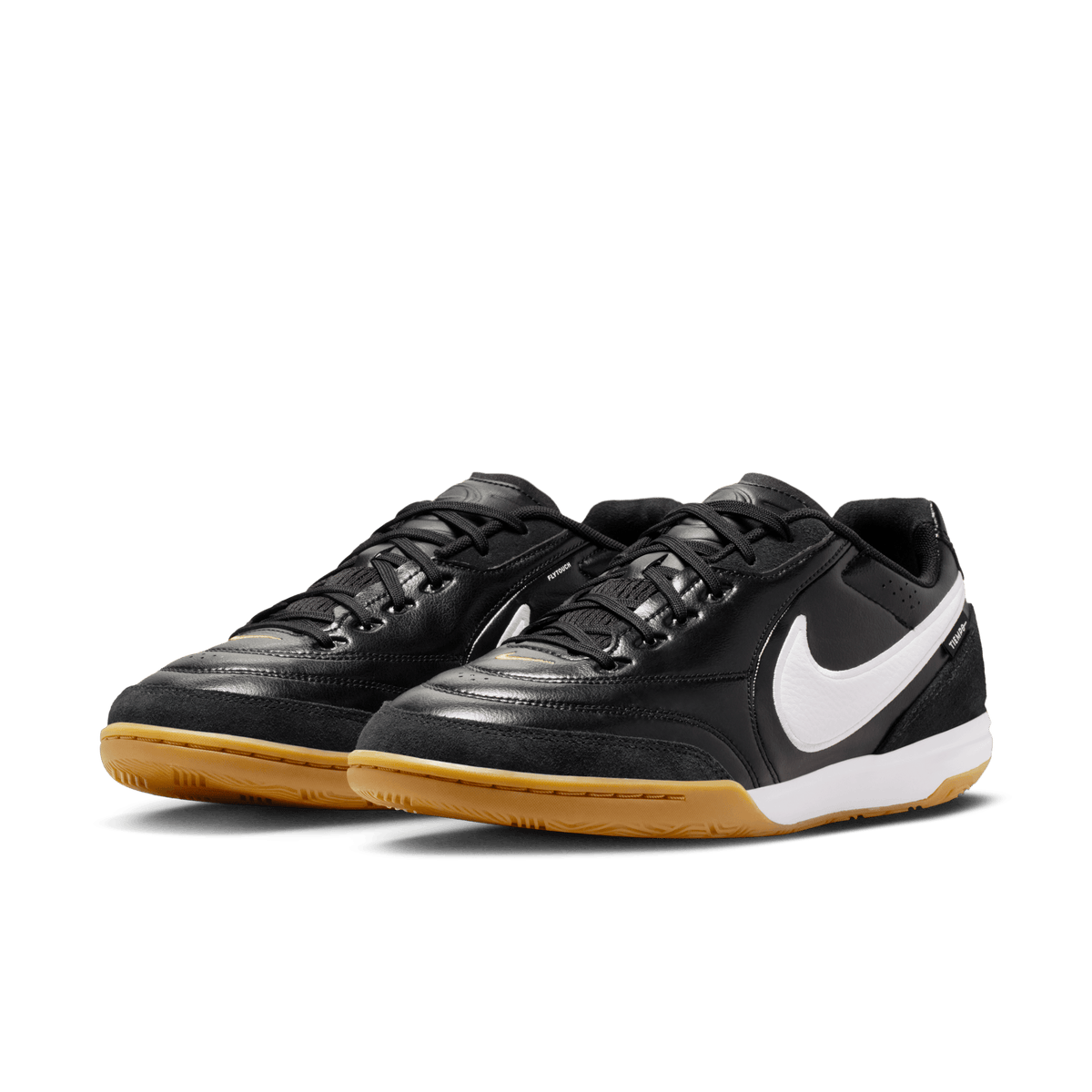 Nike Tiempo Streetgato PRM Indoor/Court Low-Top Soccer Shoes- BLACK/WHITE