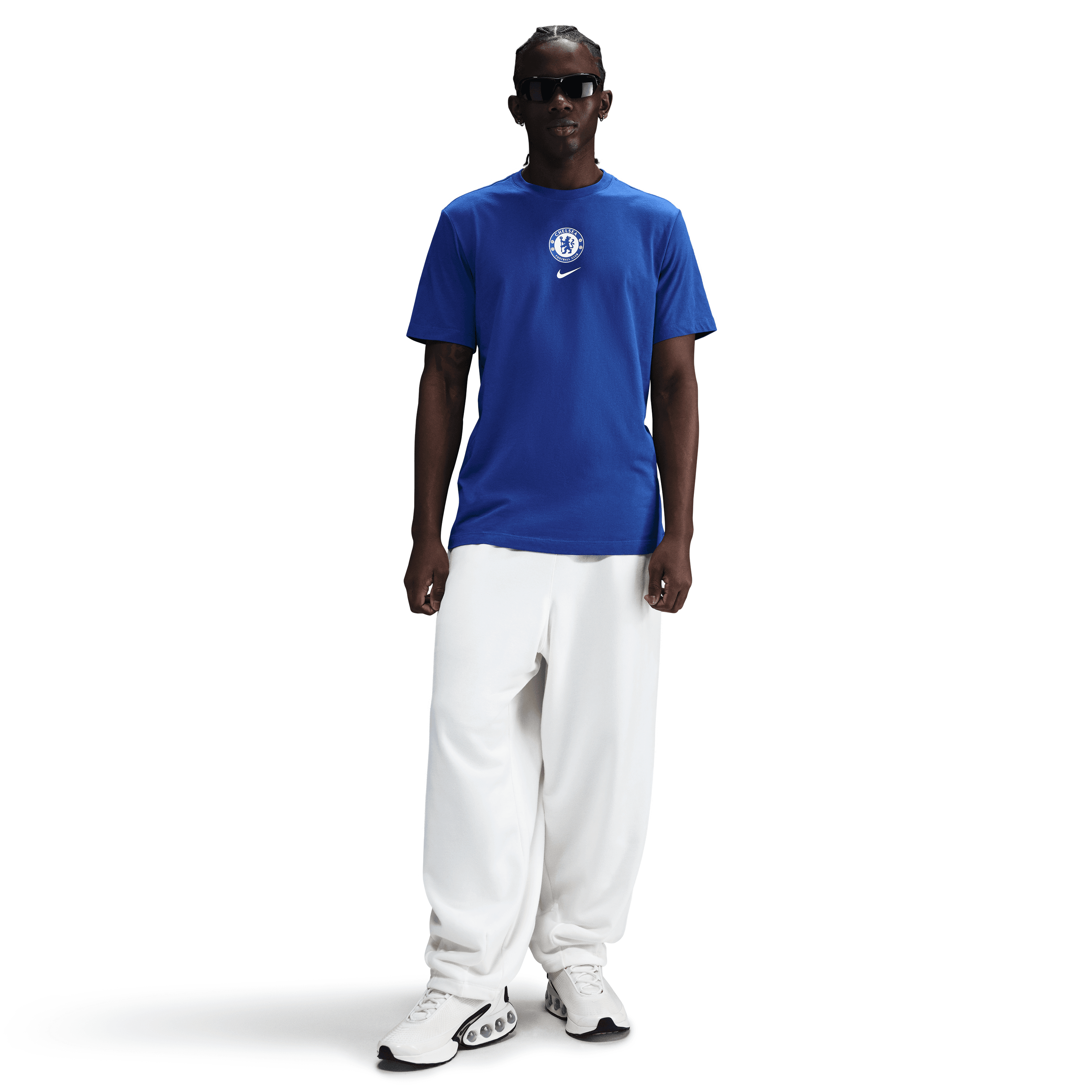 Nike Men's Chelsea FC Mini Crest T-Shirt-Blue