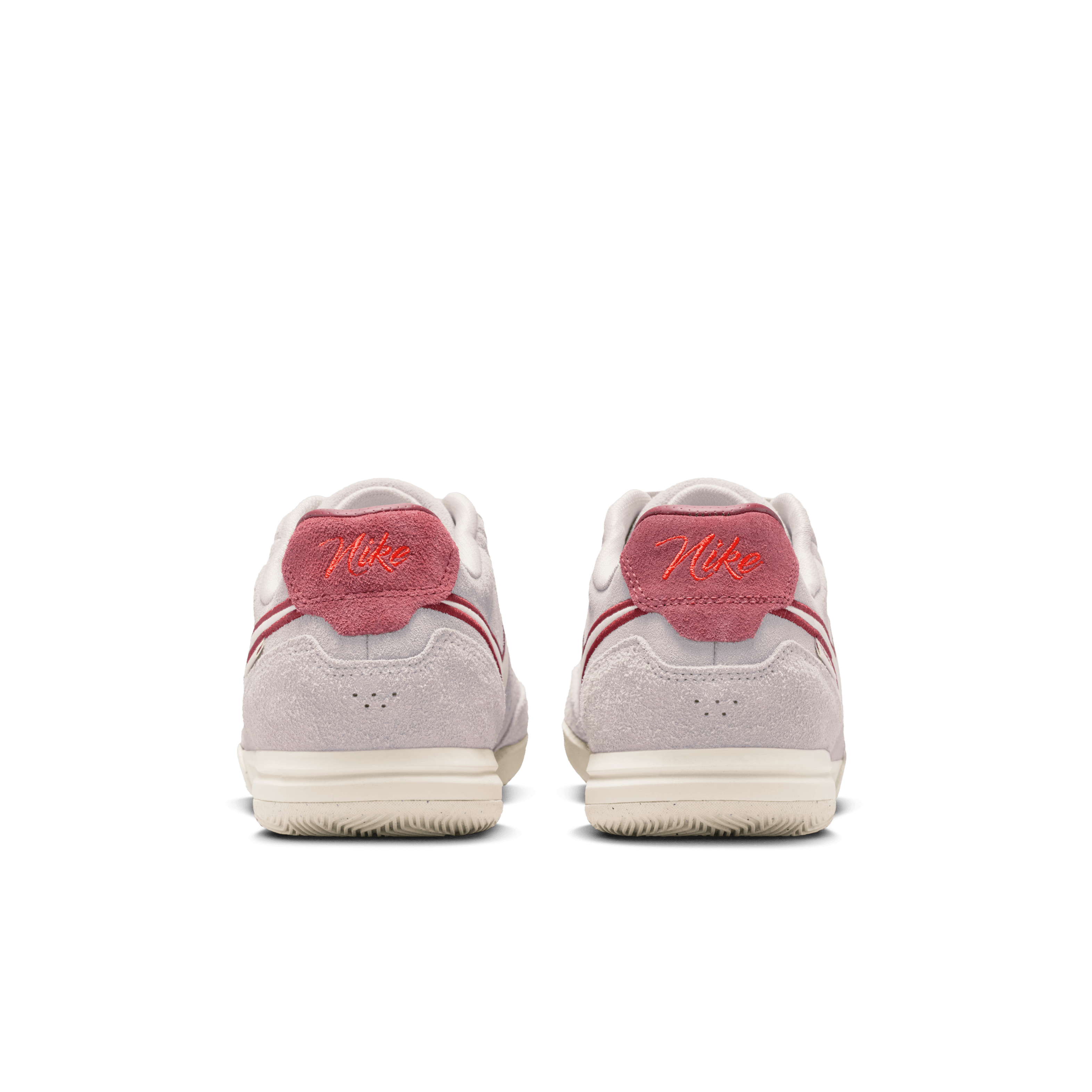 Nike Tiempo Streetgato PRM Indoor/Court Low-Top Soccer Shoes- Moon Particle/chalk-team Red