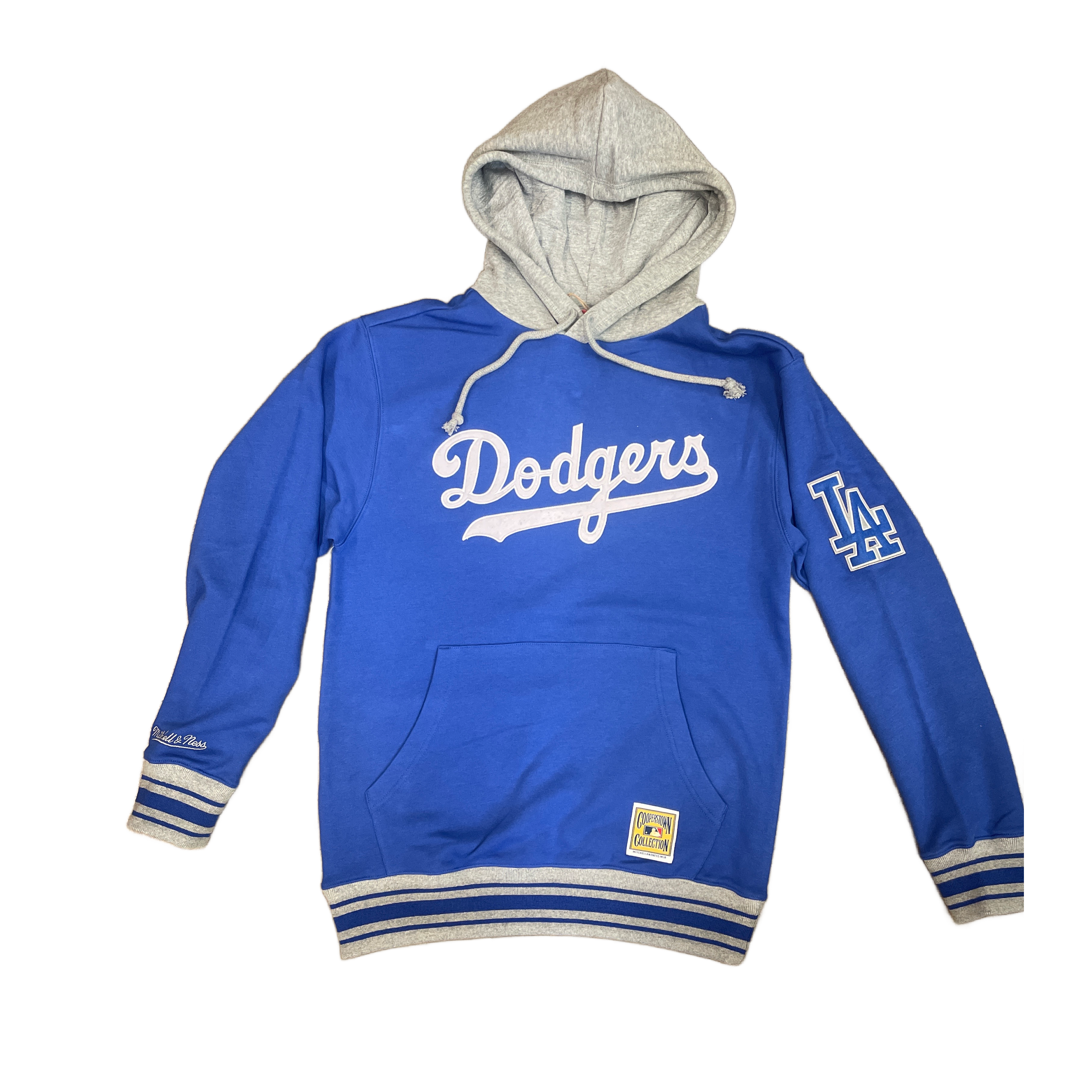 Mitchell & Ness Los Angeles Dodgers QTP There & Back Fleece Hoodie Vintage Logo