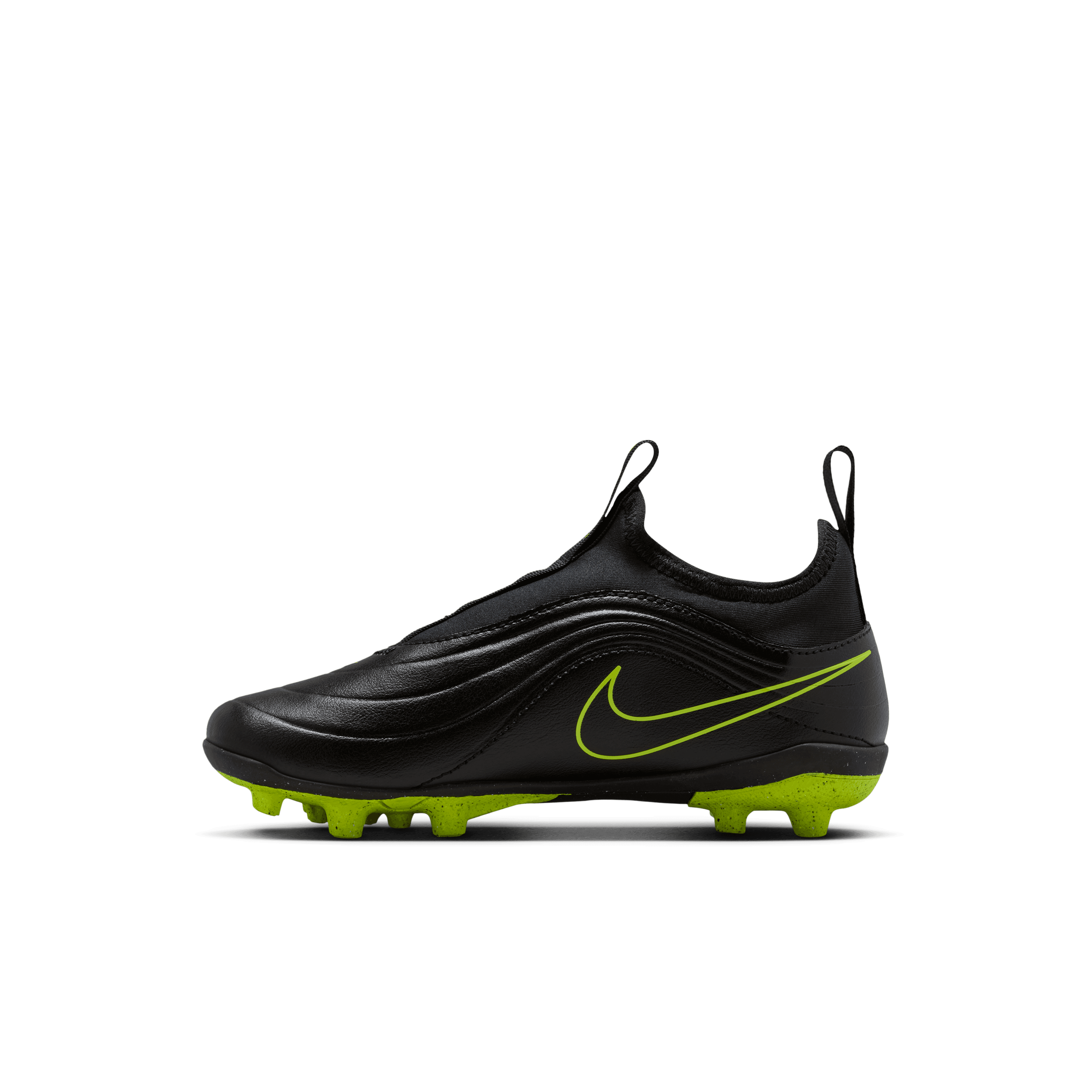 Nike Jr. Tiempo Maestro Club MG Low-Top Soccer Cleats- Black/Volt