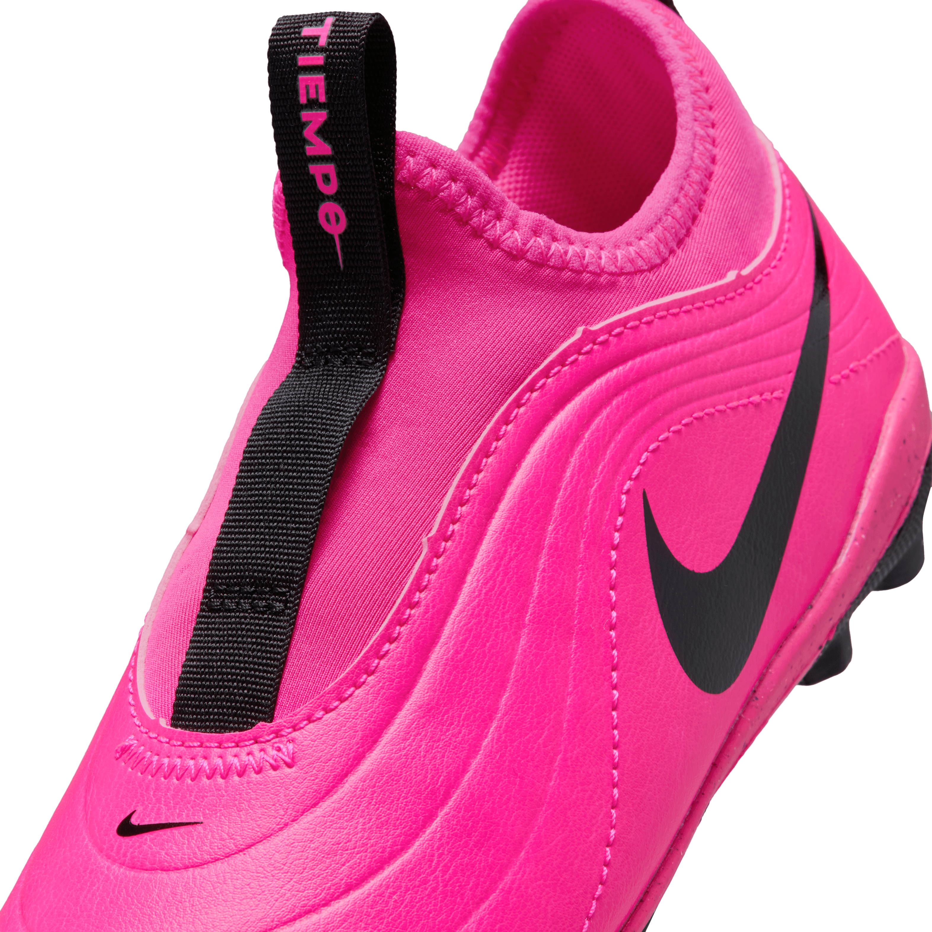 Nike Jr. Tiempo Maestro Club MG Low-Top Soccer Cleats-Pink Blast/black