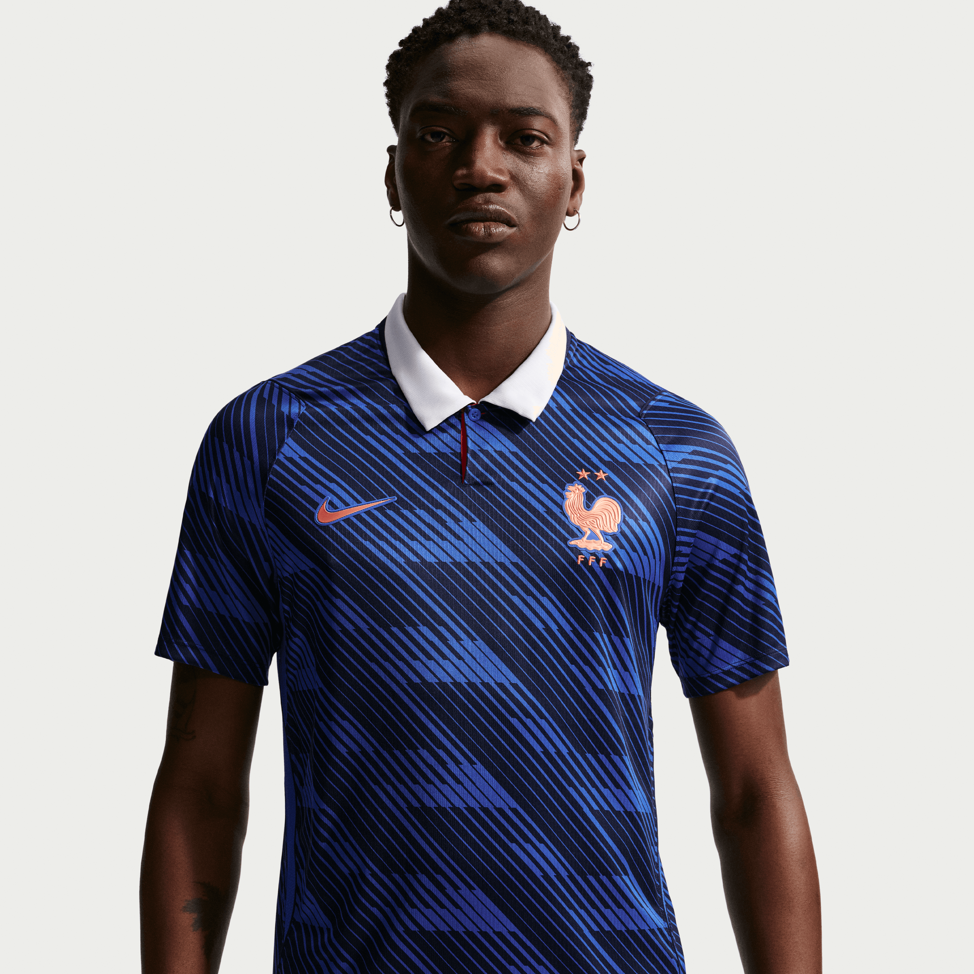 Nike Men's France FFF Stadium Home Dri-FIT Soccer Replica Jersey 2026