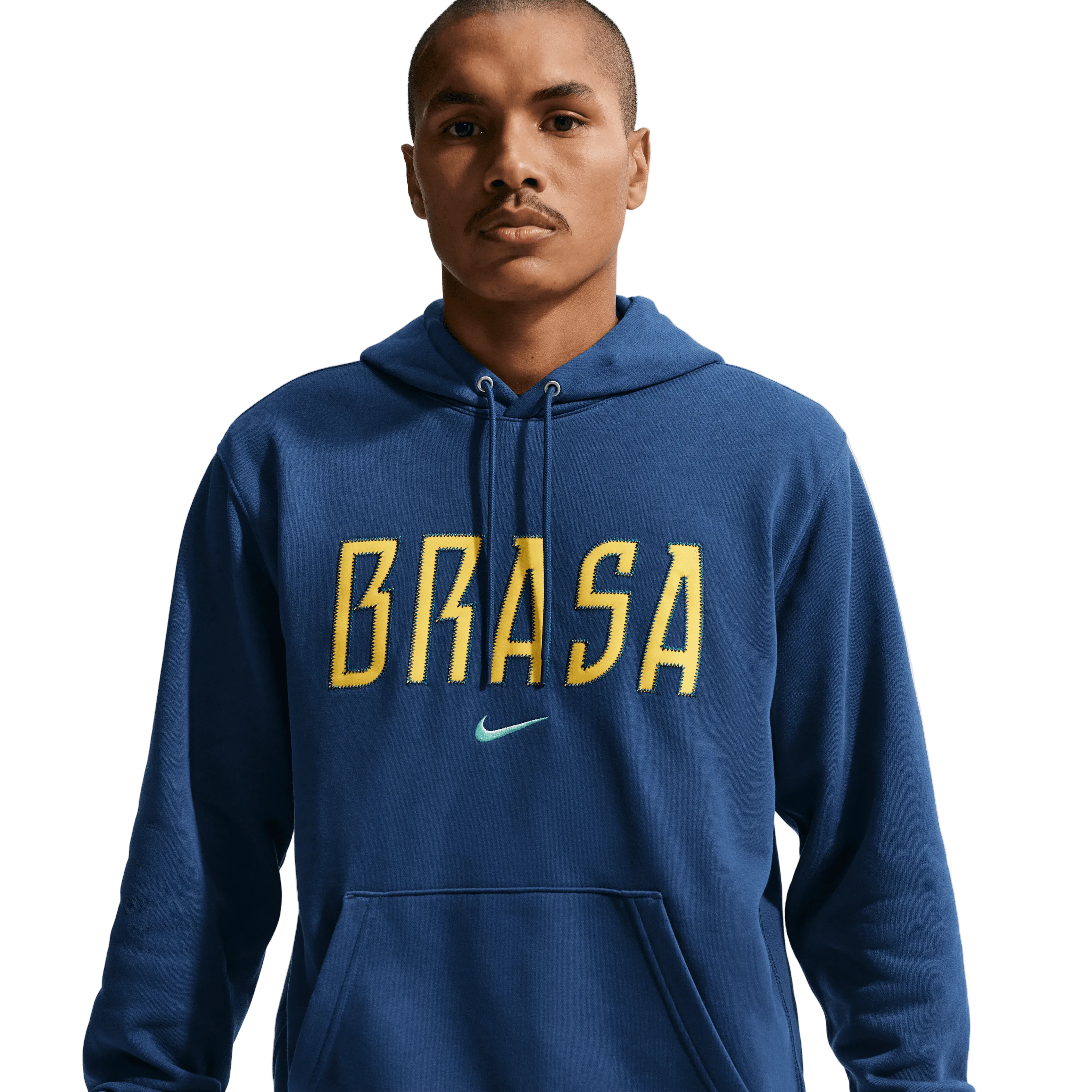 Nike Men's Brazil Club Soccer French Terry Pullover Hoodie