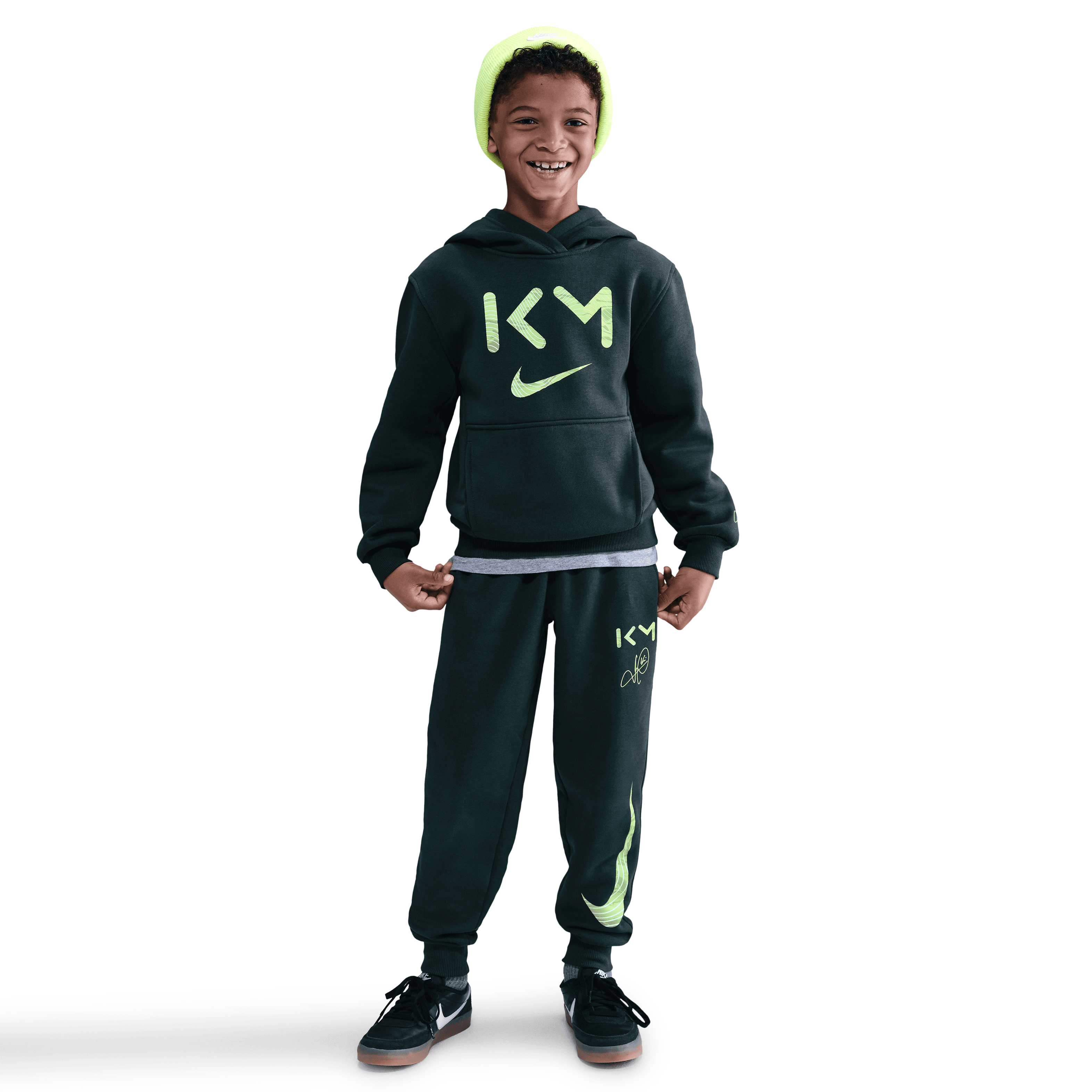 Nike Kylian Mbappé Club Fleece Big Kids' Dri-FIT Soccer Hoodie