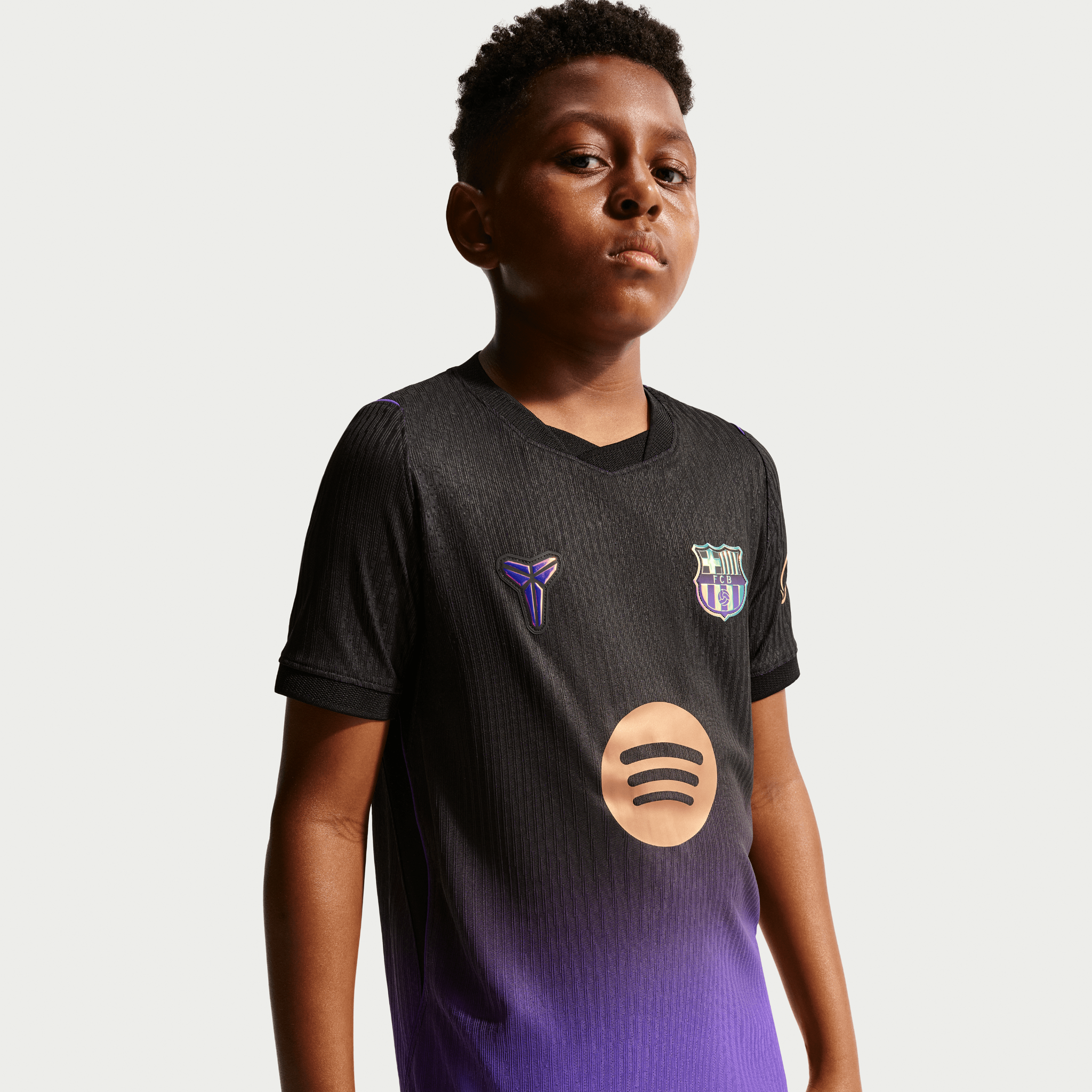 Nike Youth FC Barcelona Kobe Aero-FIT Authentic Match Away Jersey 26/27 - front detail