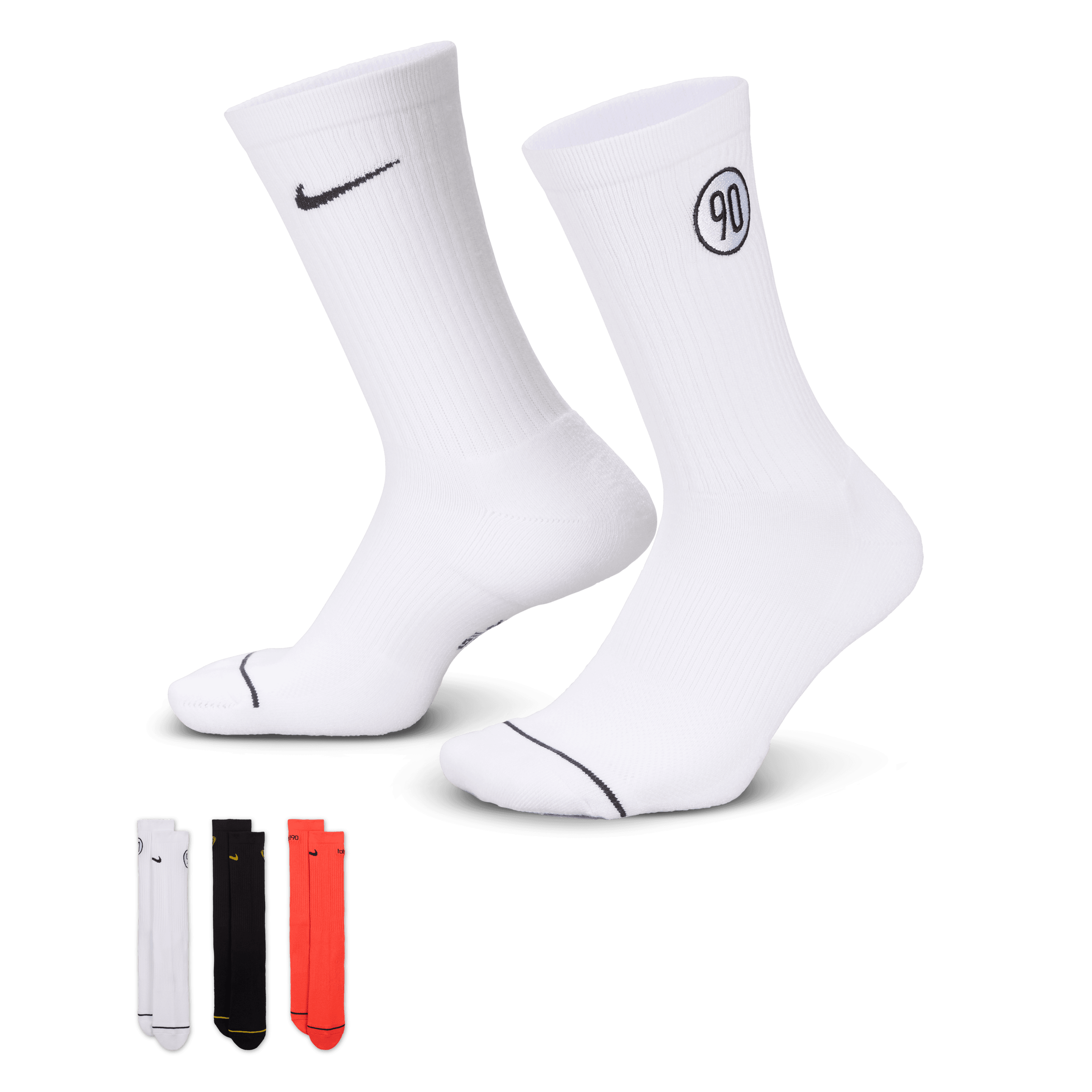 Nike Total 90 Everyday Cushioned Crew Socks (3 Pairs)