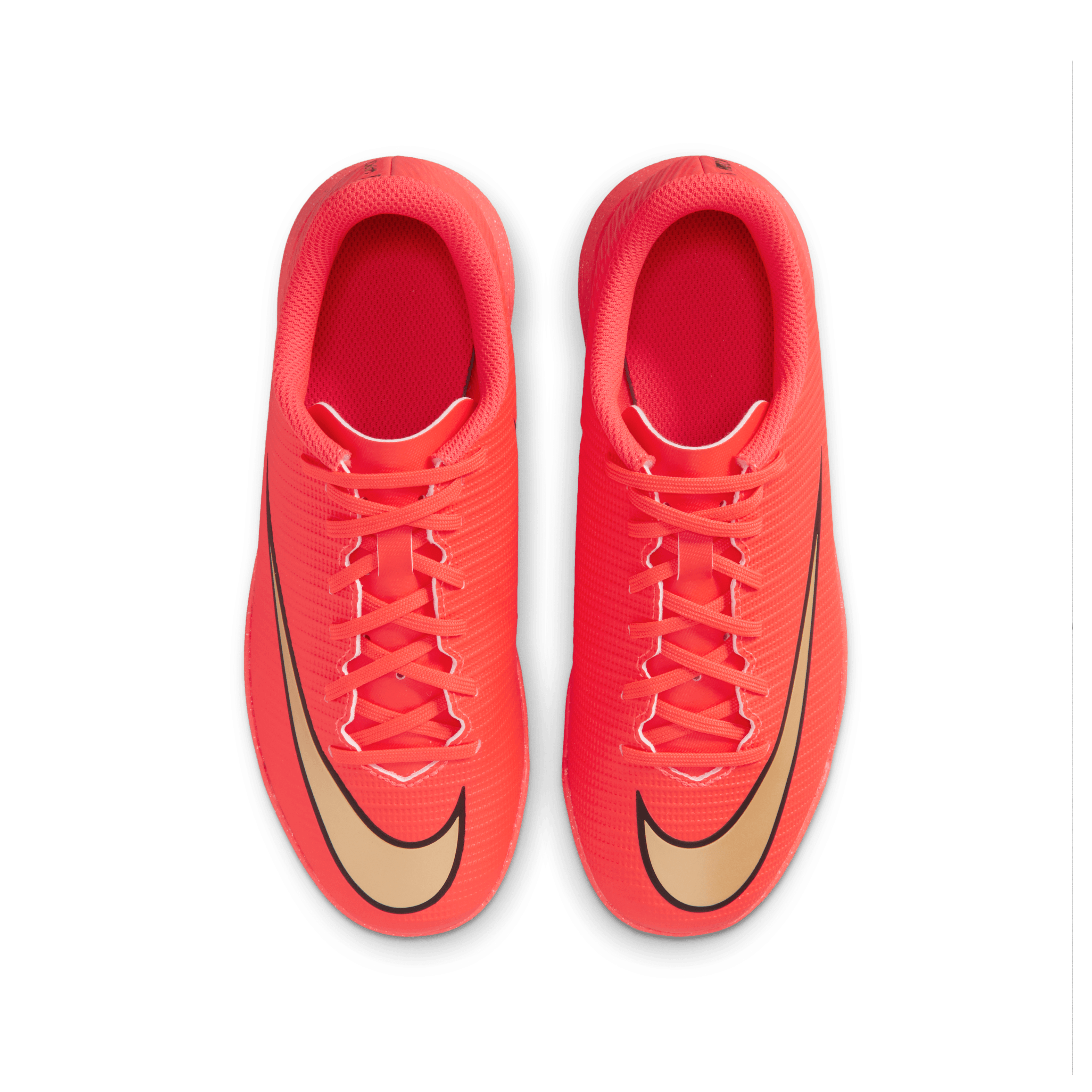 Nike Jr. Mercurial Vapor 17 Club Big Kids' Turf Low-Top Soccer Shoes- BRIGHT CRIMSON/BLUR