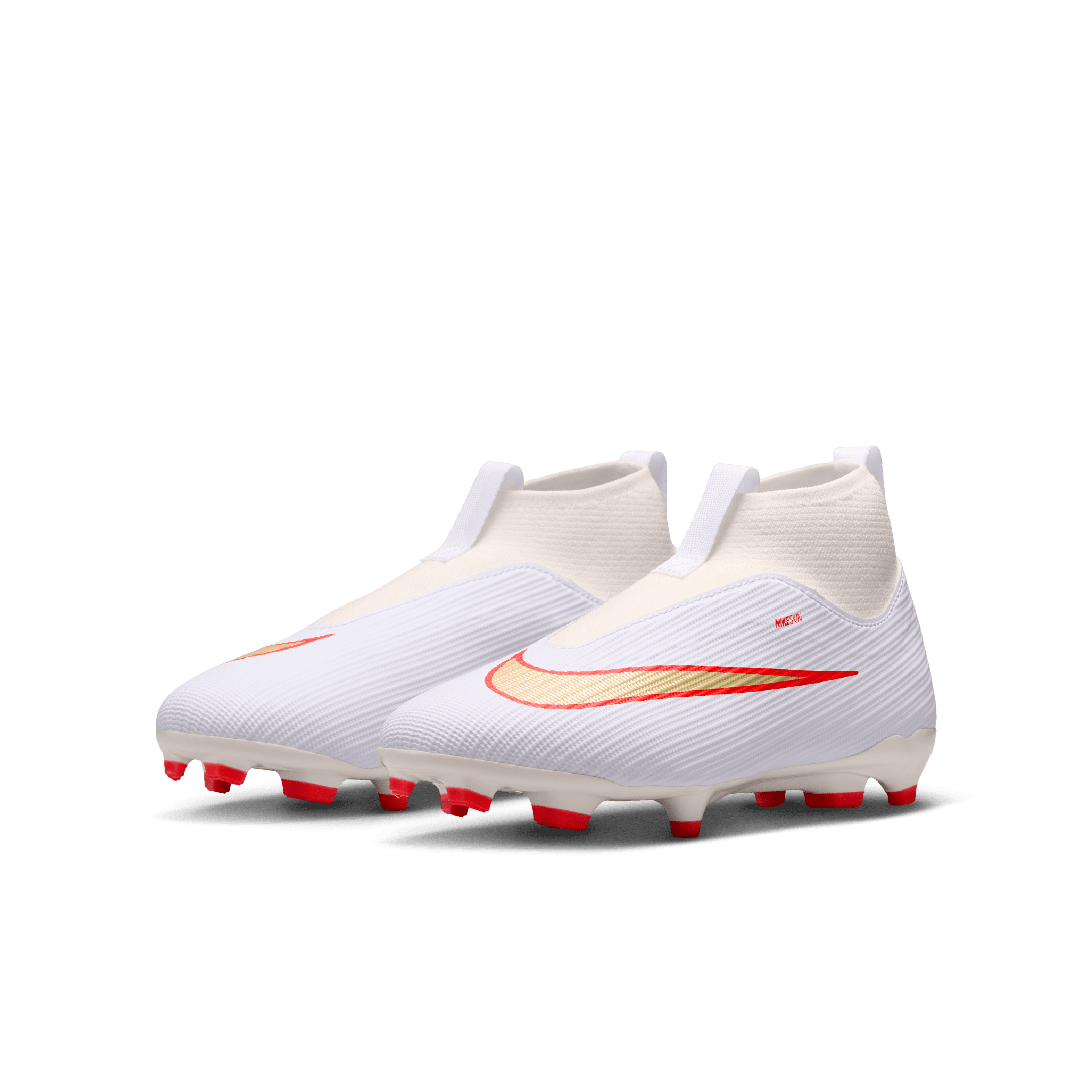 Nike Jr. Mercurial Superfly 11 Academy FG - WHITE/BLUR-BRIGHT CRIMSON
